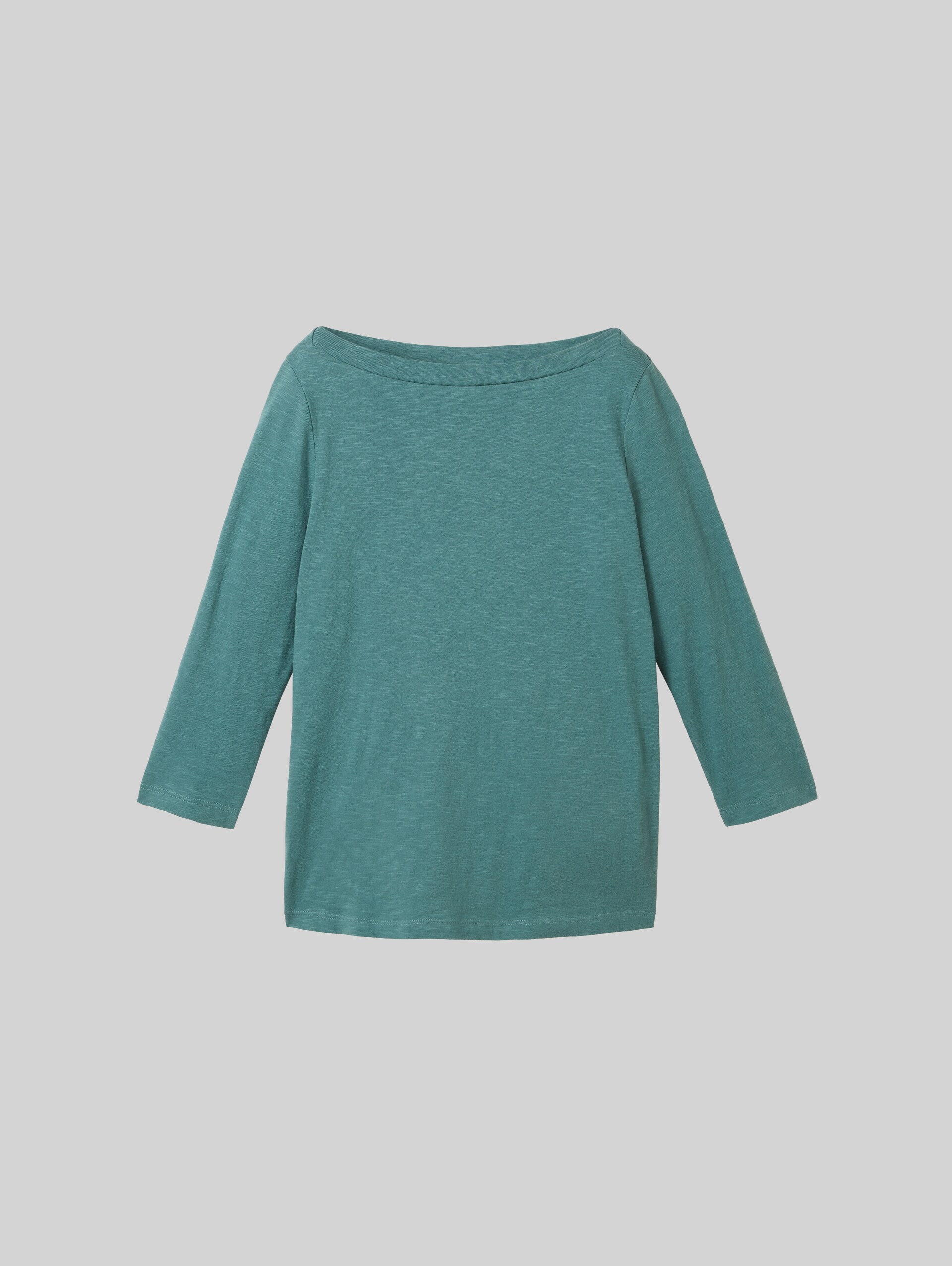 Longsleeve mit 3/4-Arm aus Baumwolle - Sea Pine Green - Vorder-Produkt-Ansicht