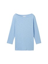Ausgewählt, Longsleeve mit 3/4-Arm aus Baumwolle von Tom Tailor, blau