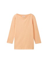 Ausgewählt, Longsleeve mit 3/4-Arm aus Baumwolle von Tom Tailor, orange