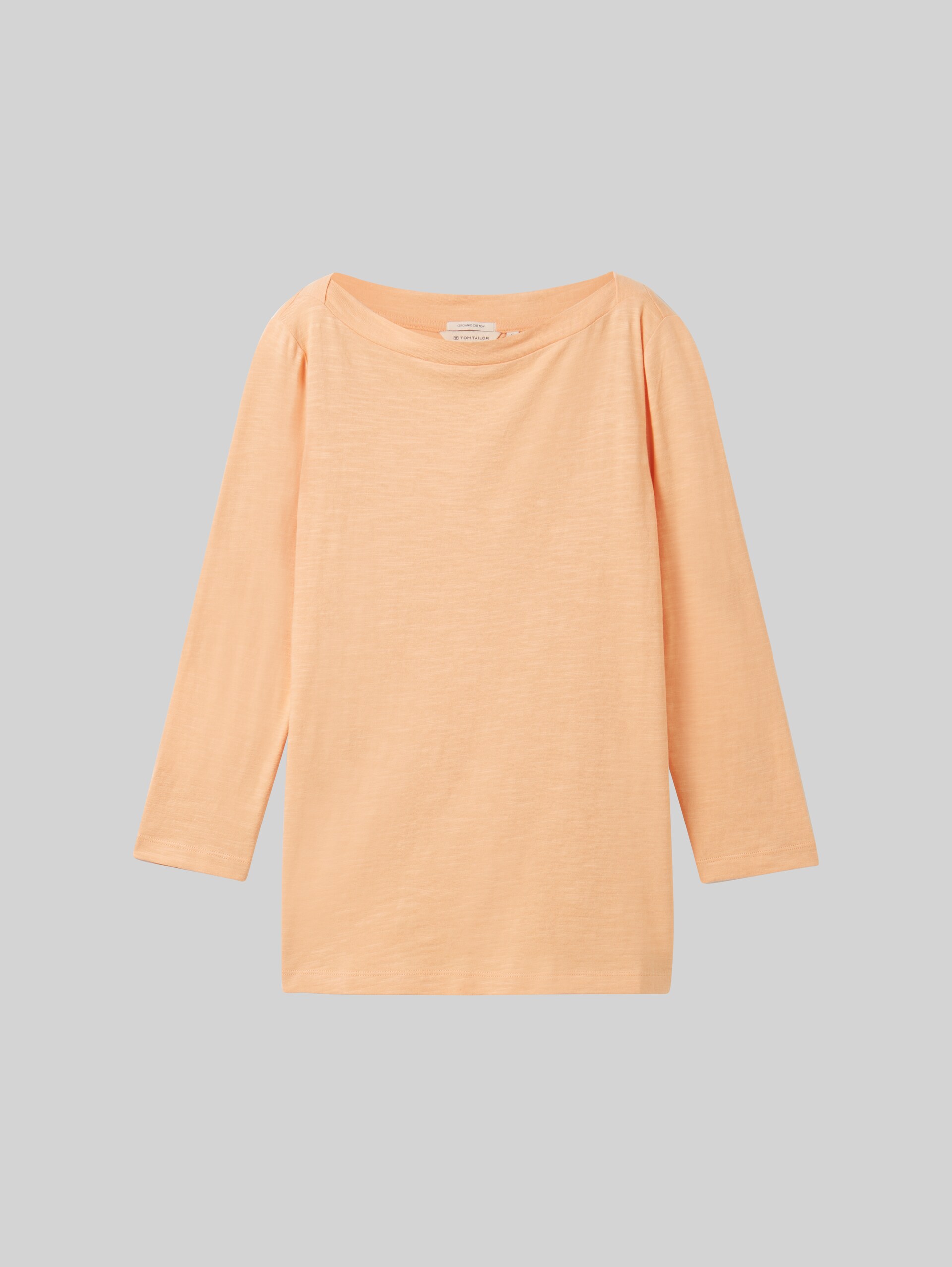 Longsleeve mit 3/4-Arm aus Baumwolle - light coral - Vorder-Produkt-Ansicht