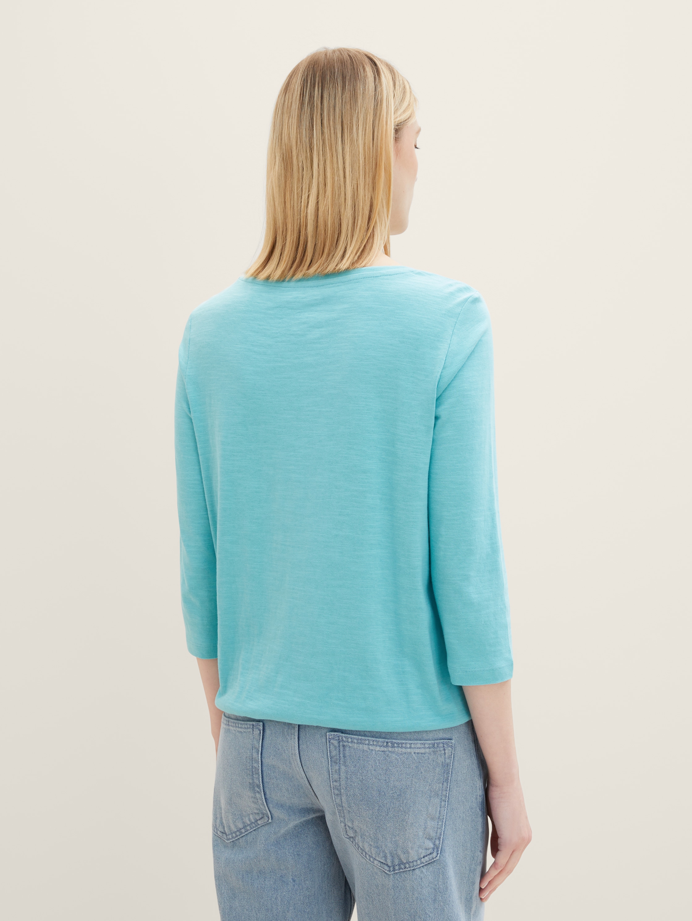 Chemise à col tunisien - Summer Teal - Découpe Vue arrière du modèle