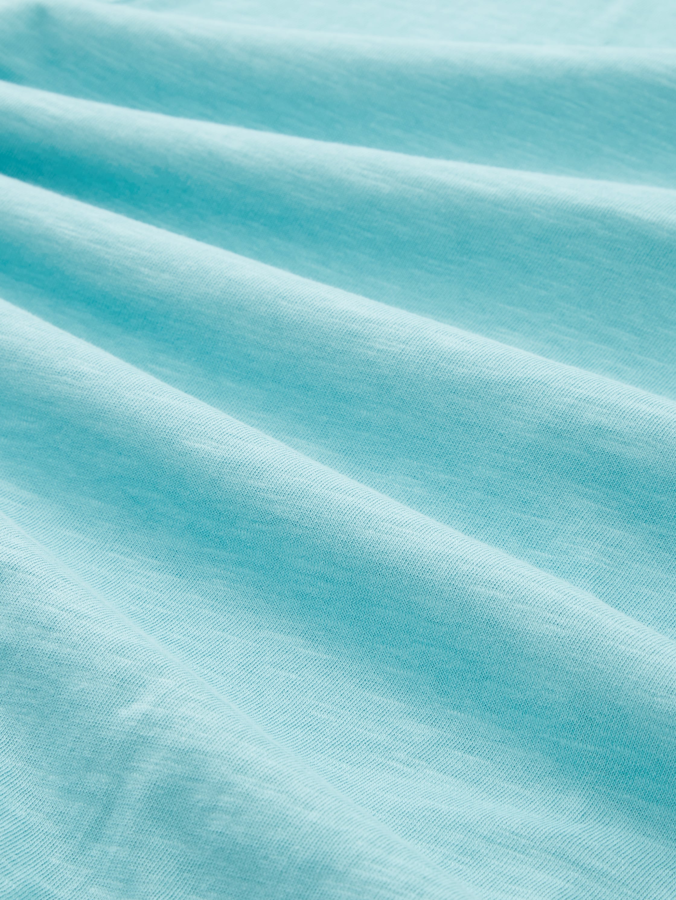 Chemise à col tunisien - Summer Teal - Vue de la matière