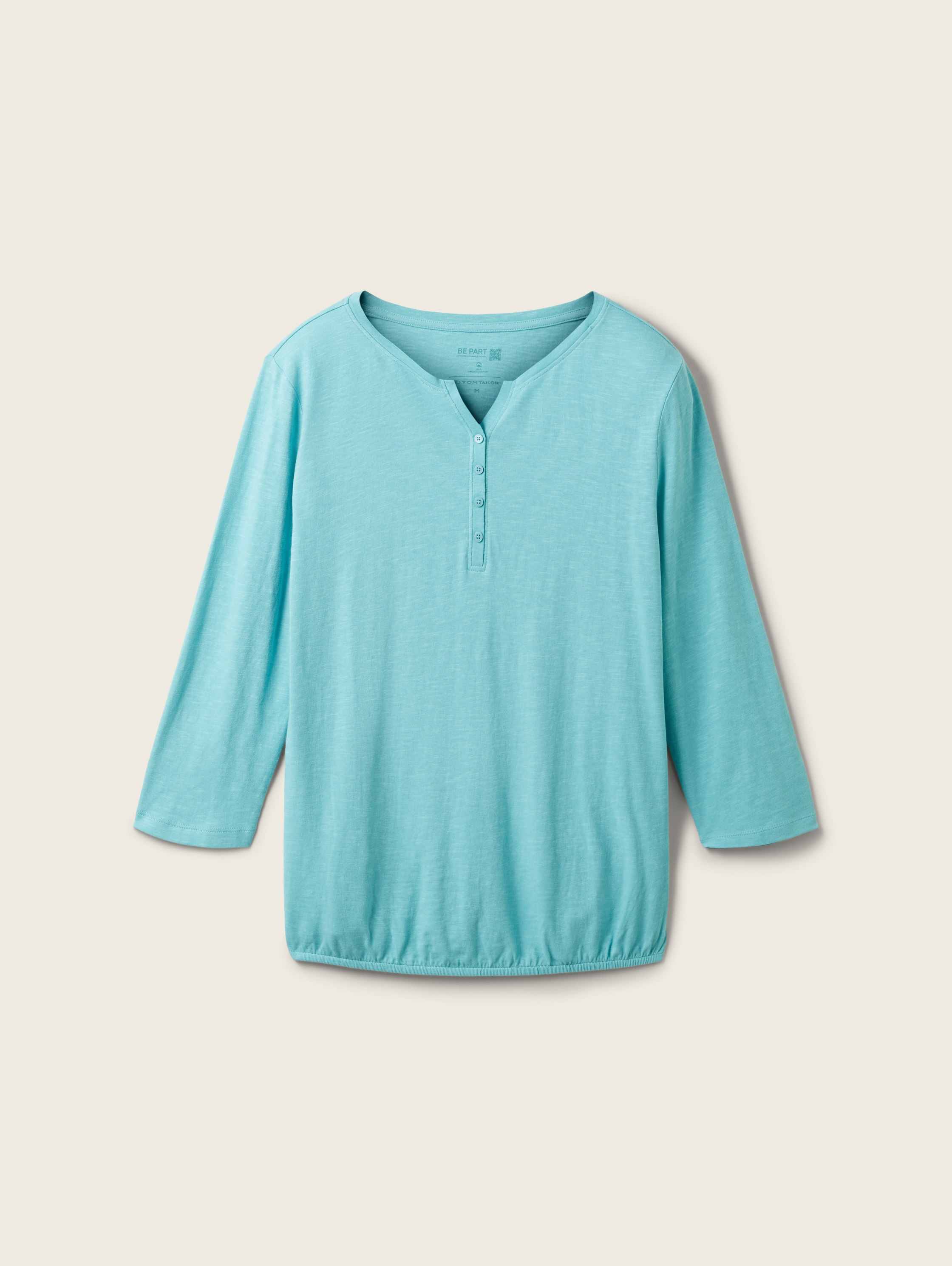 Chemise à col tunisien - Summer Teal - Vue de face du produit