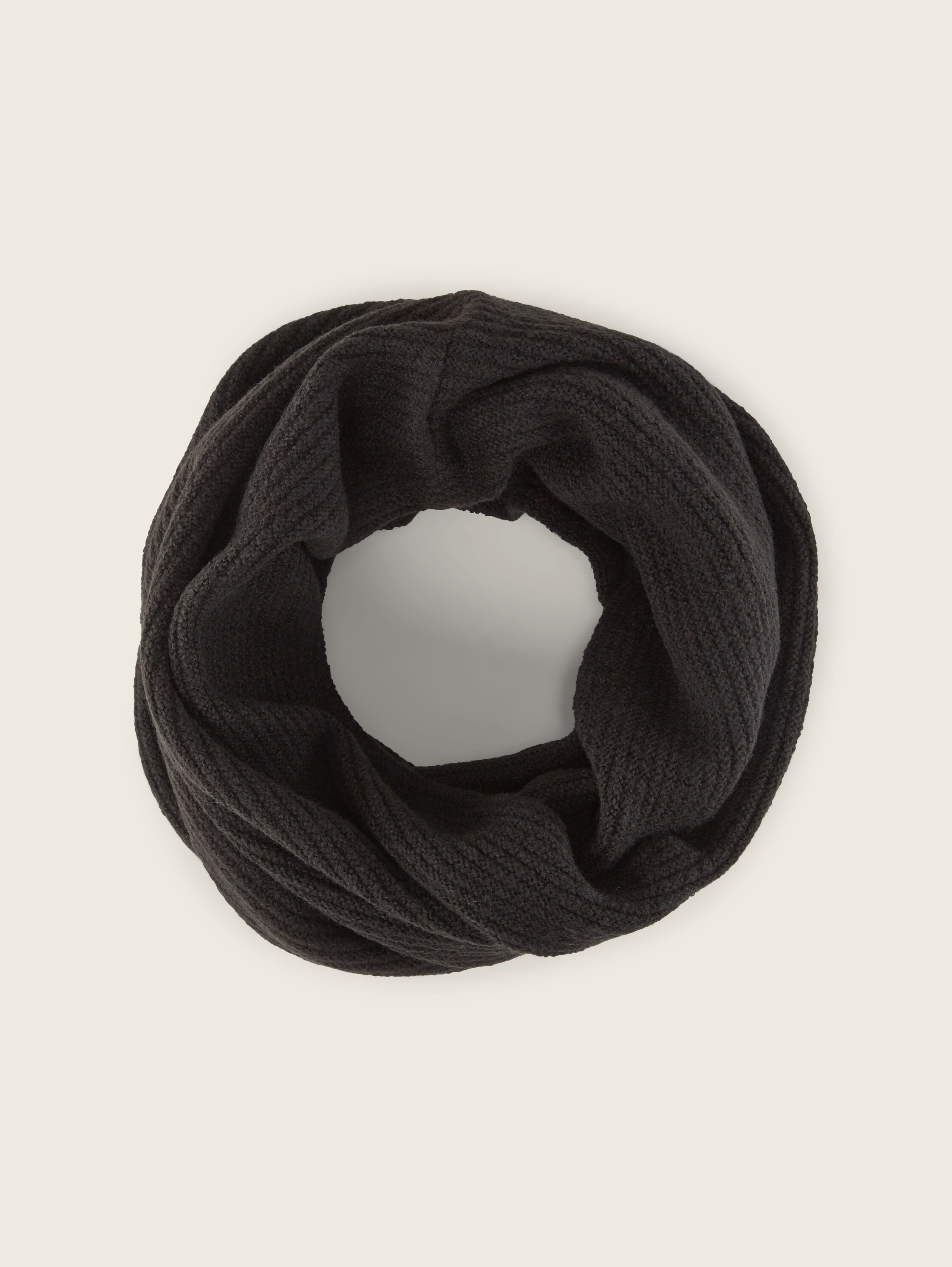 Loopschal mit recyceltem Polyester - schwarz - 