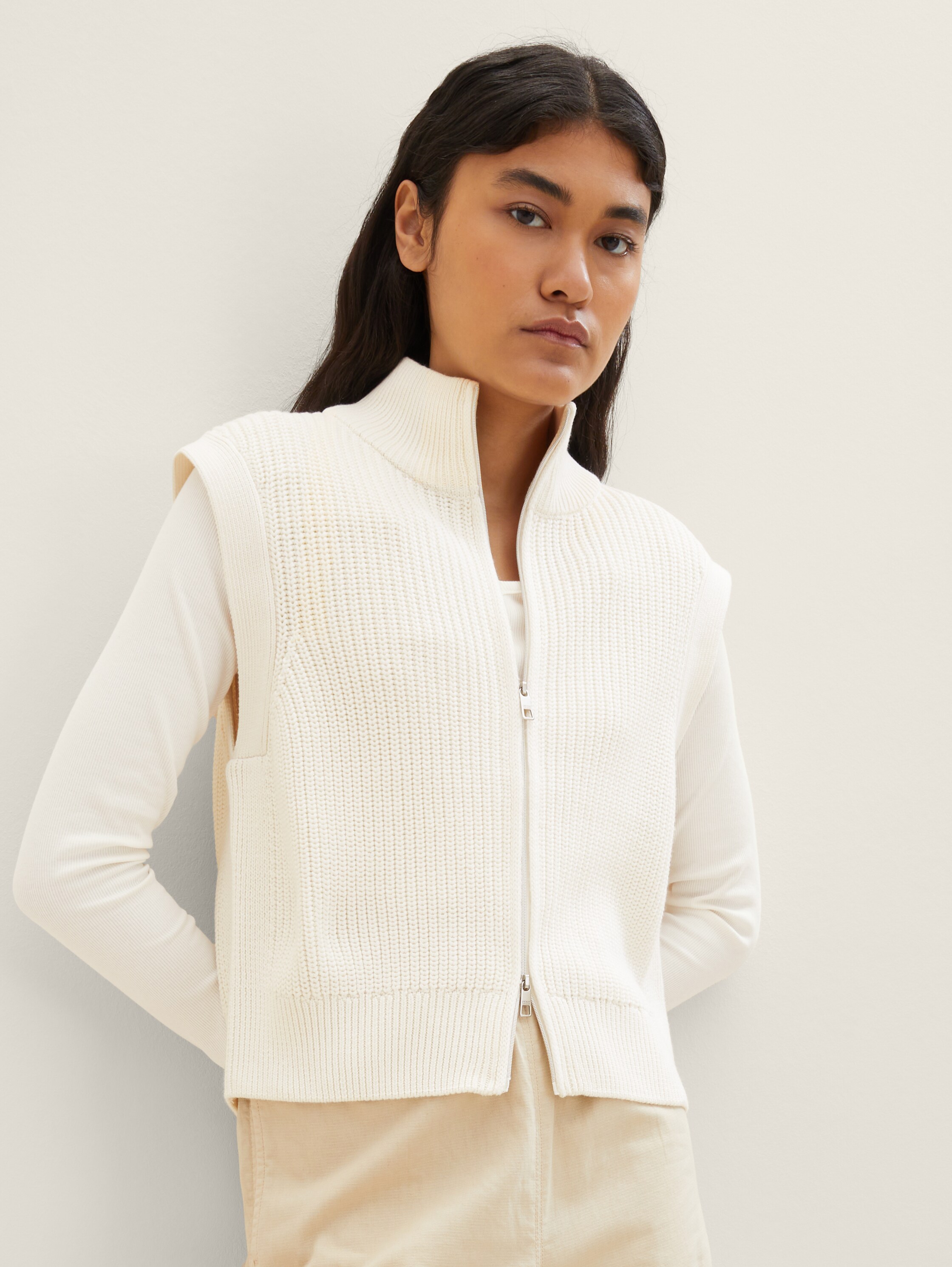 Weste aus Strick - Gardenia White