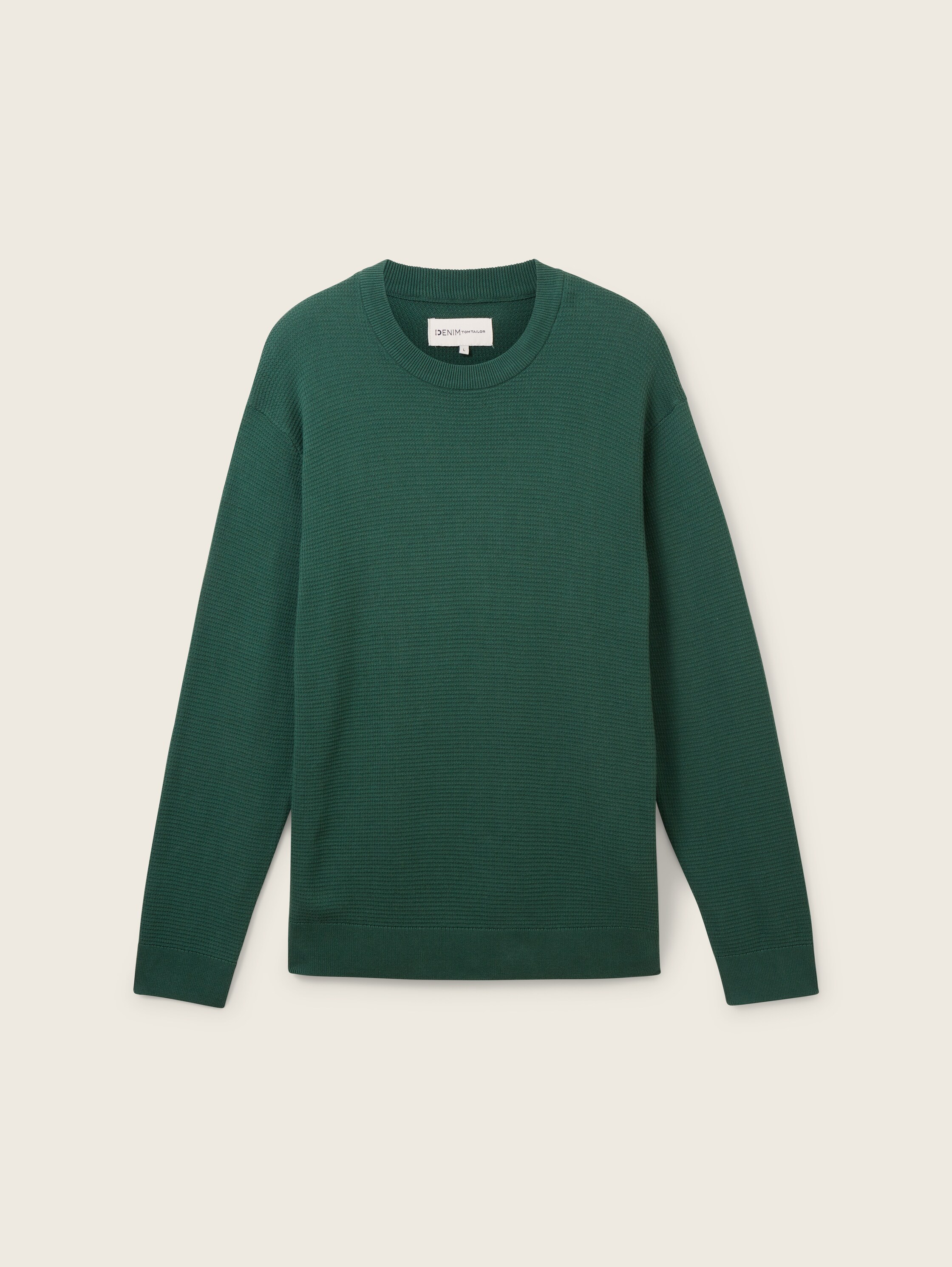 Pullover mit Struktur - Hunter Green