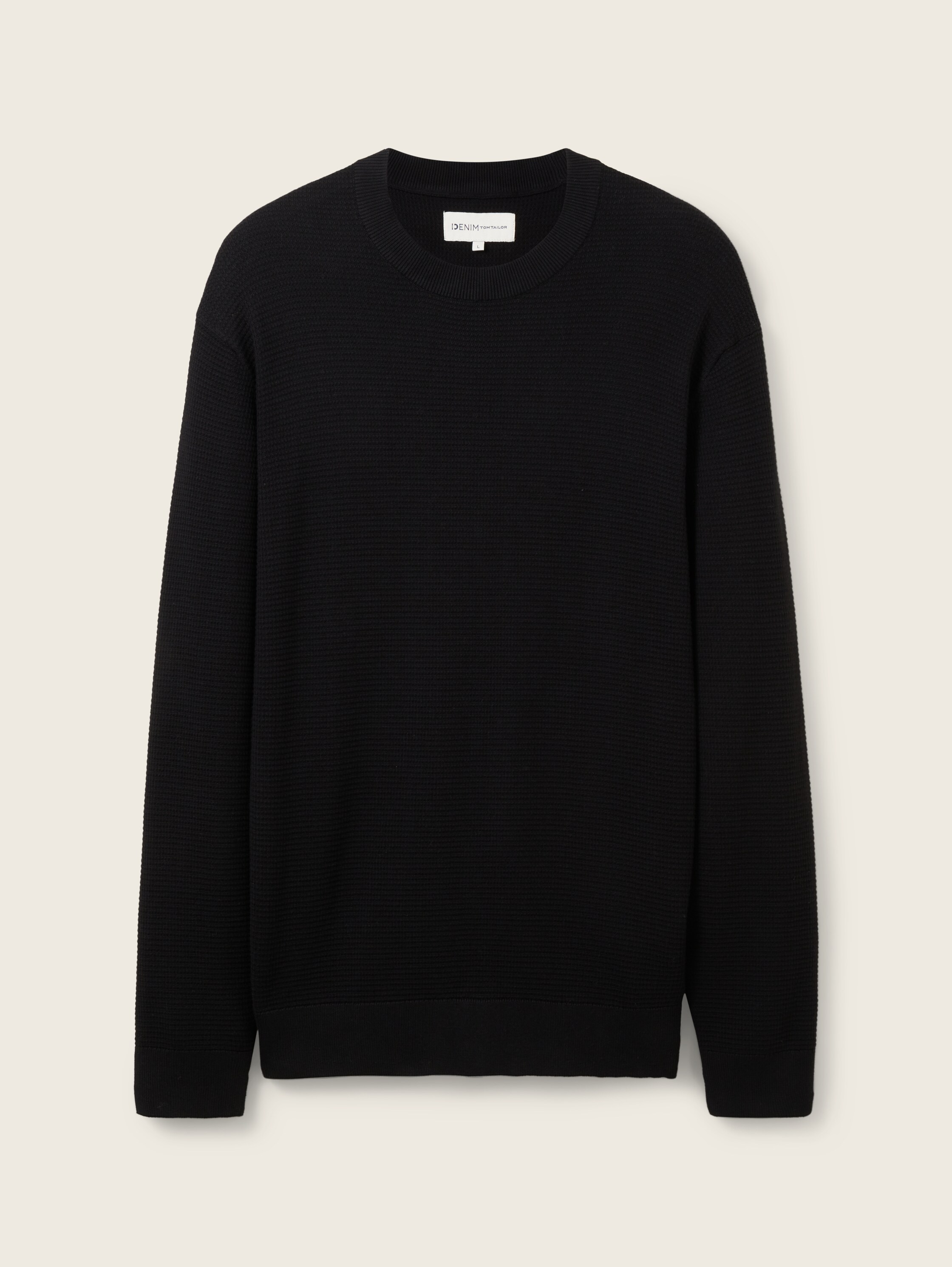 Pullover mit Struktur - Black