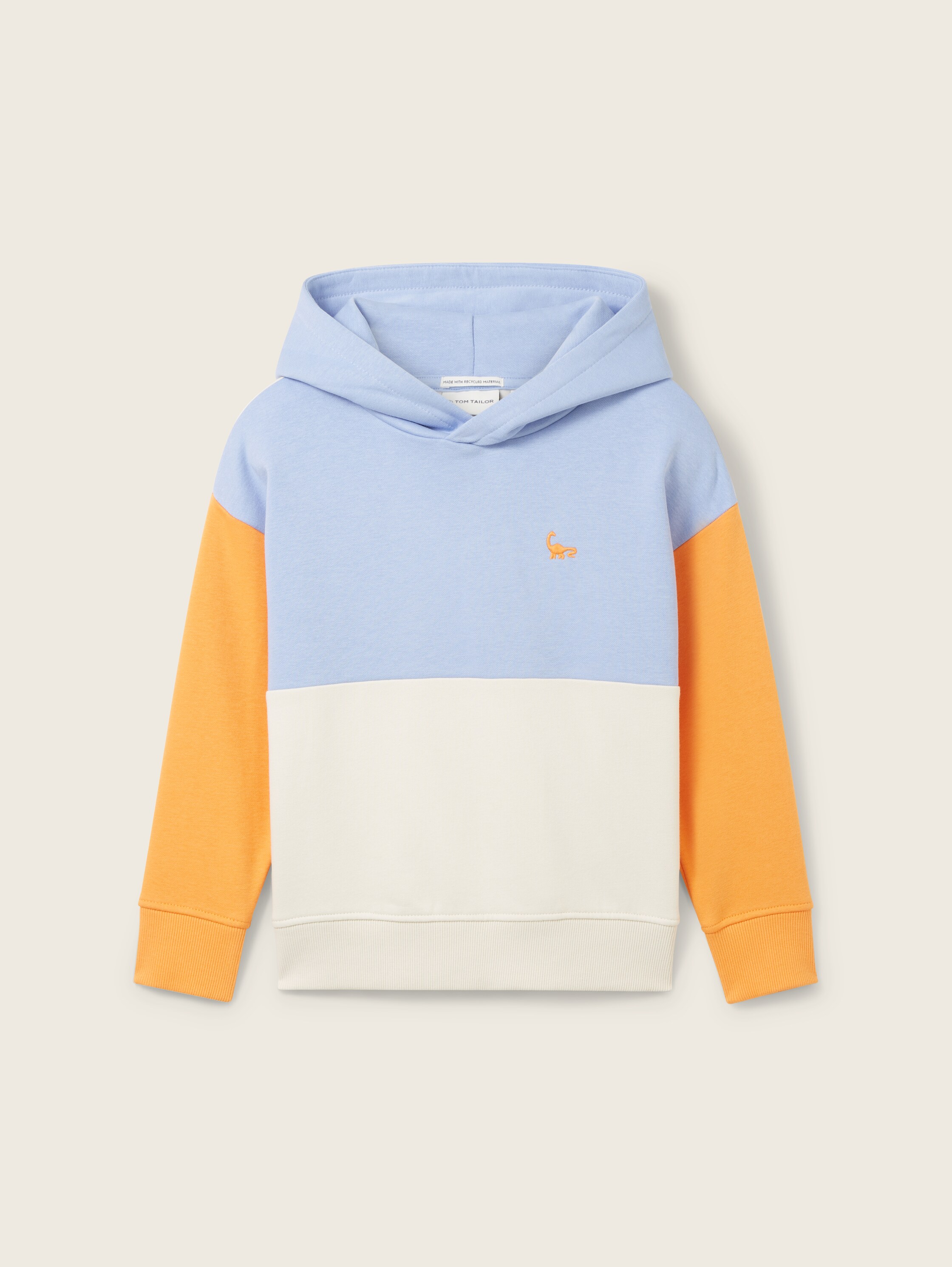 Sweat à capuche avec des blocs de couleurs - bleu - 