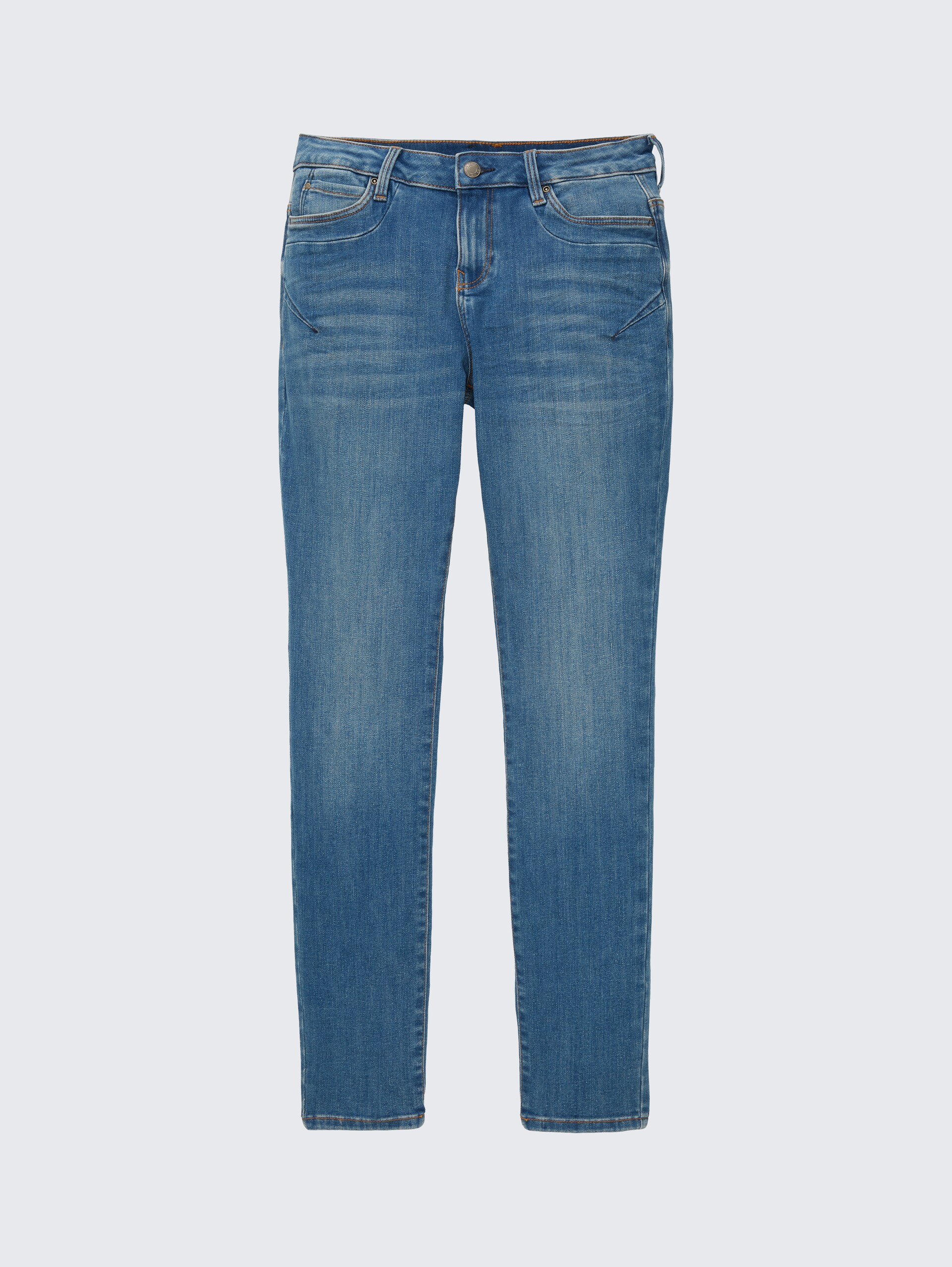 Tapered jeans - Used Mid Stone Blue Denim - Front product view