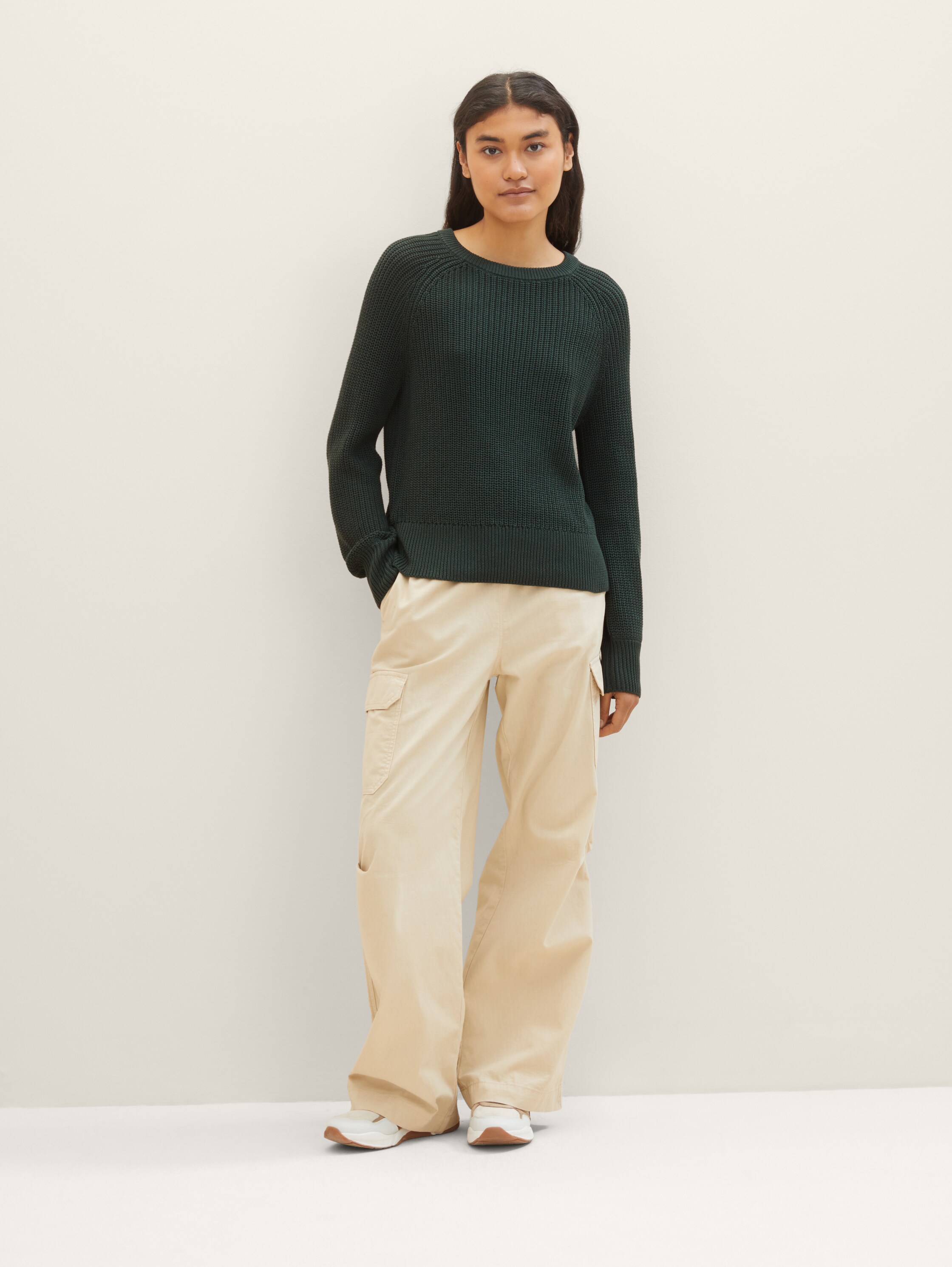 Pull à manches raglan - huntsman green - Vue détaillée du modèle