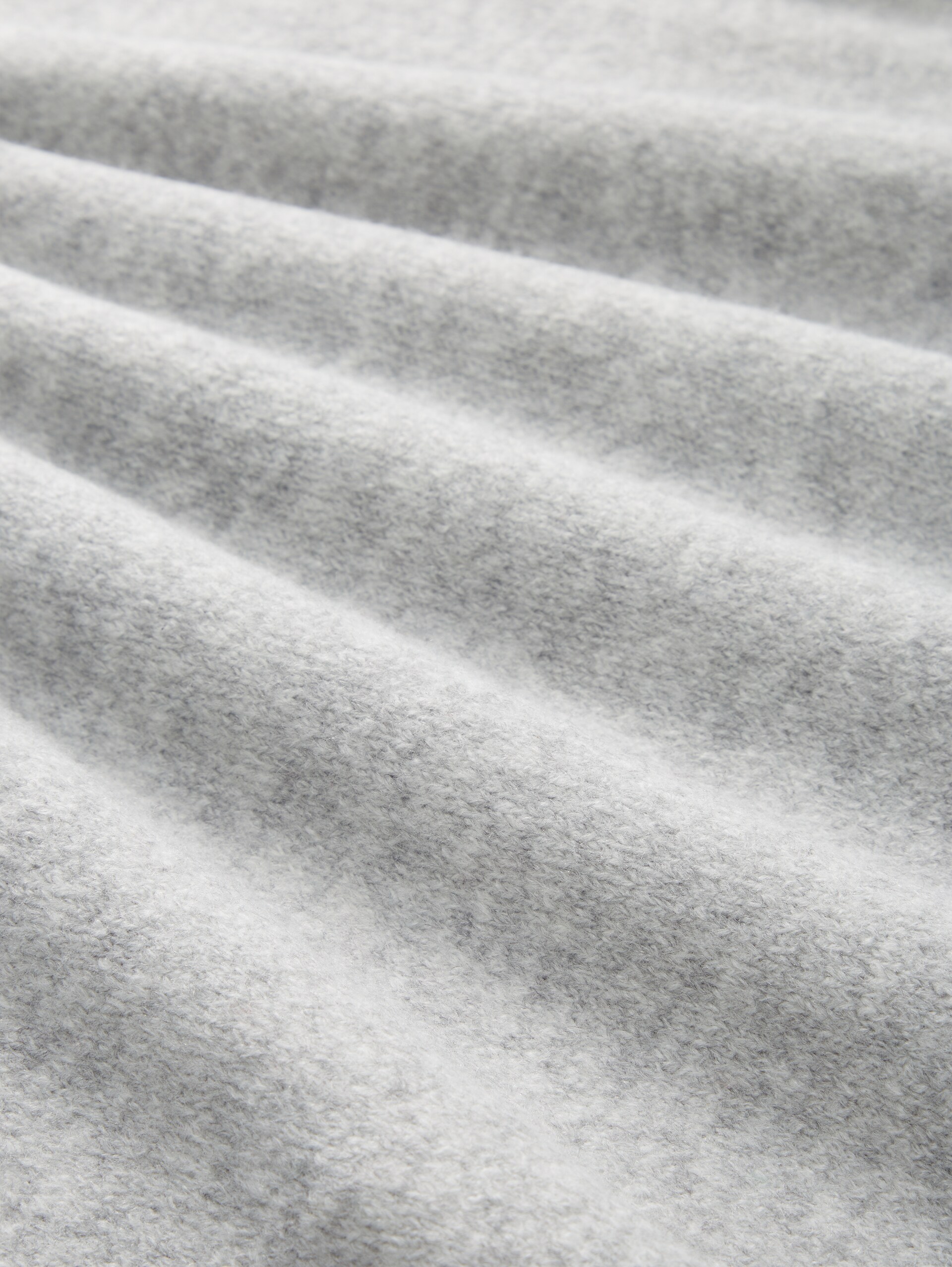 Strickpullover mit V-Ausschnitt - basic light grey melange - Material-Ansicht