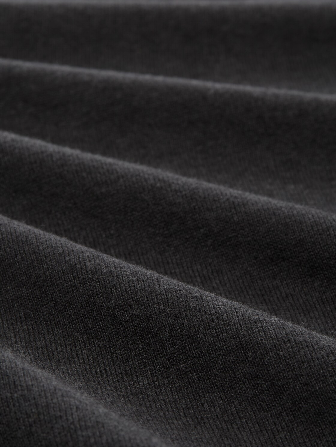 Strickpullover aus Baumwolle - Black Grey Melange - Material-Ansicht