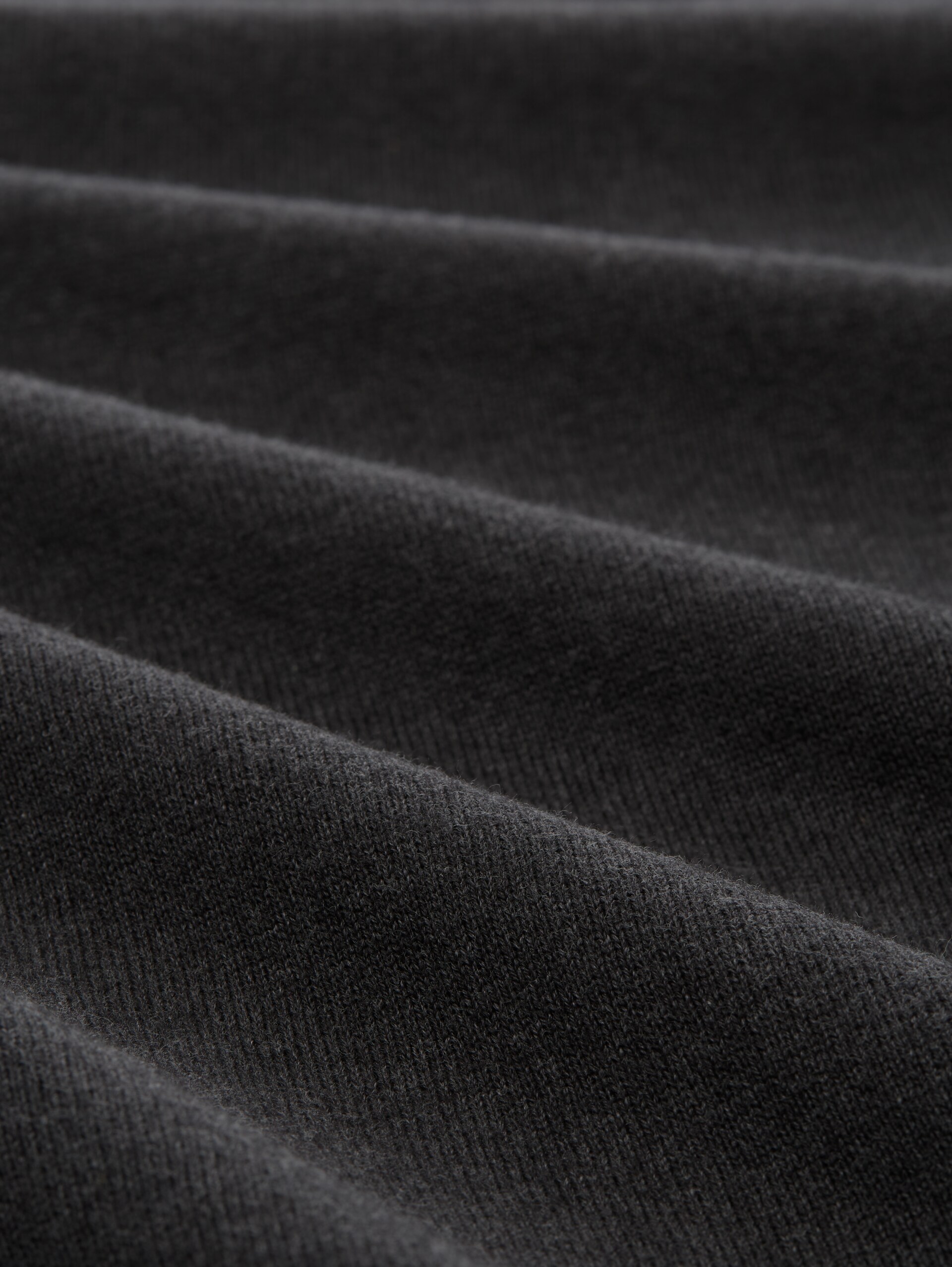Strickpullover aus Baumwolle - Black Grey Melange - Material-Ansicht