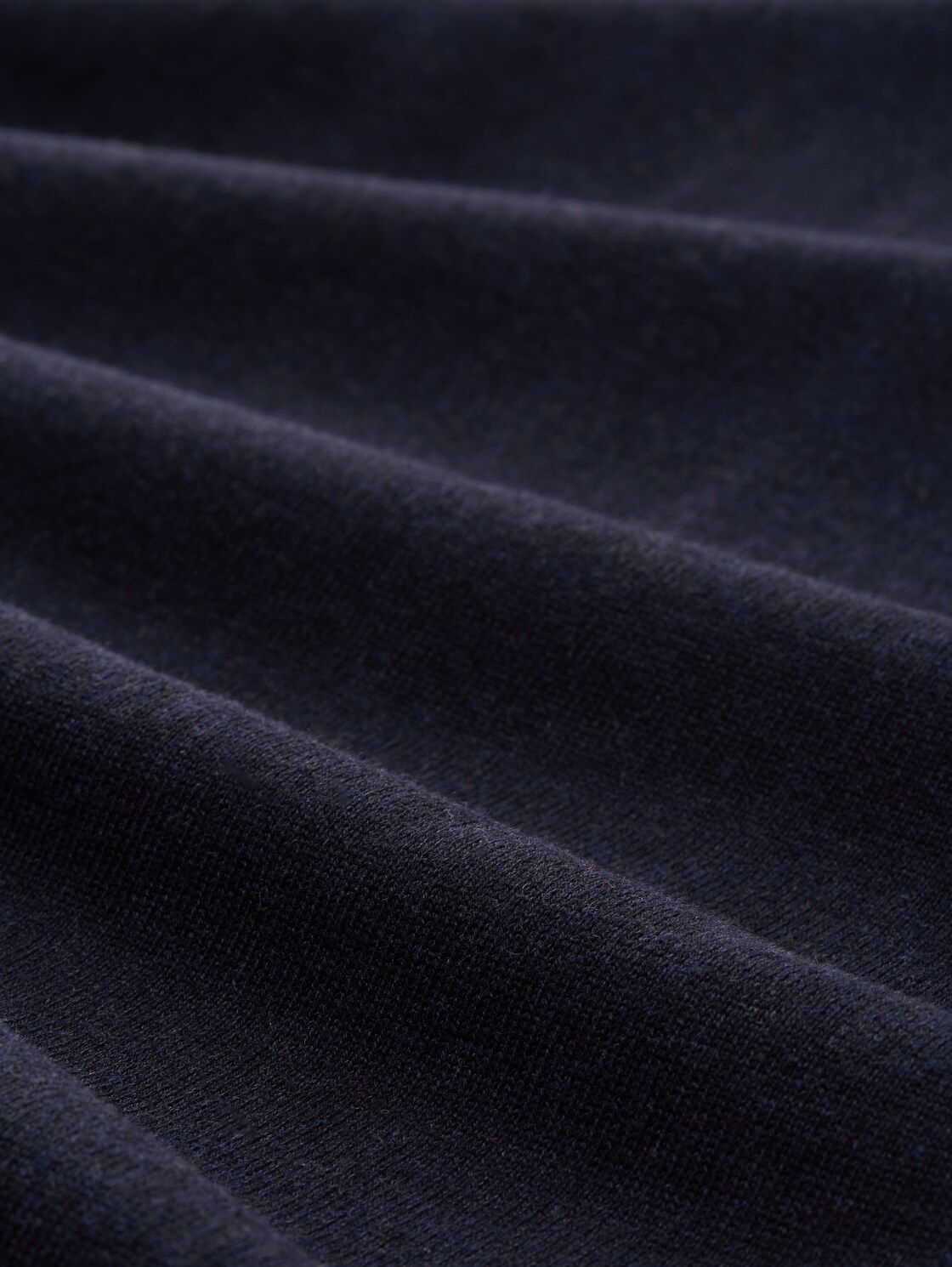 Strickpullover aus Baumwolle - Knitted Navy Melange - Material-Ansicht