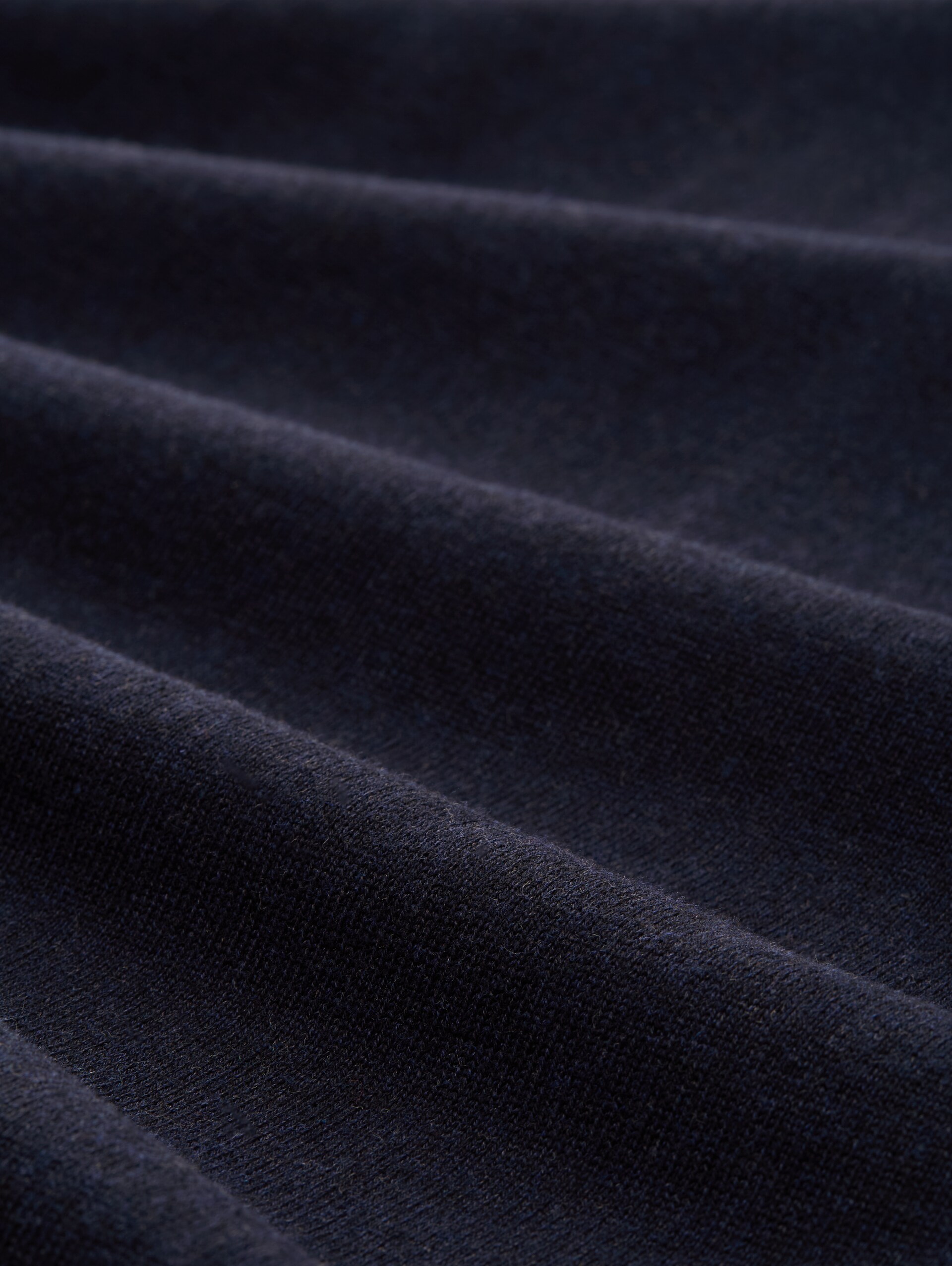 Strickpullover aus Baumwolle - Knitted Navy Melange - Material-Ansicht