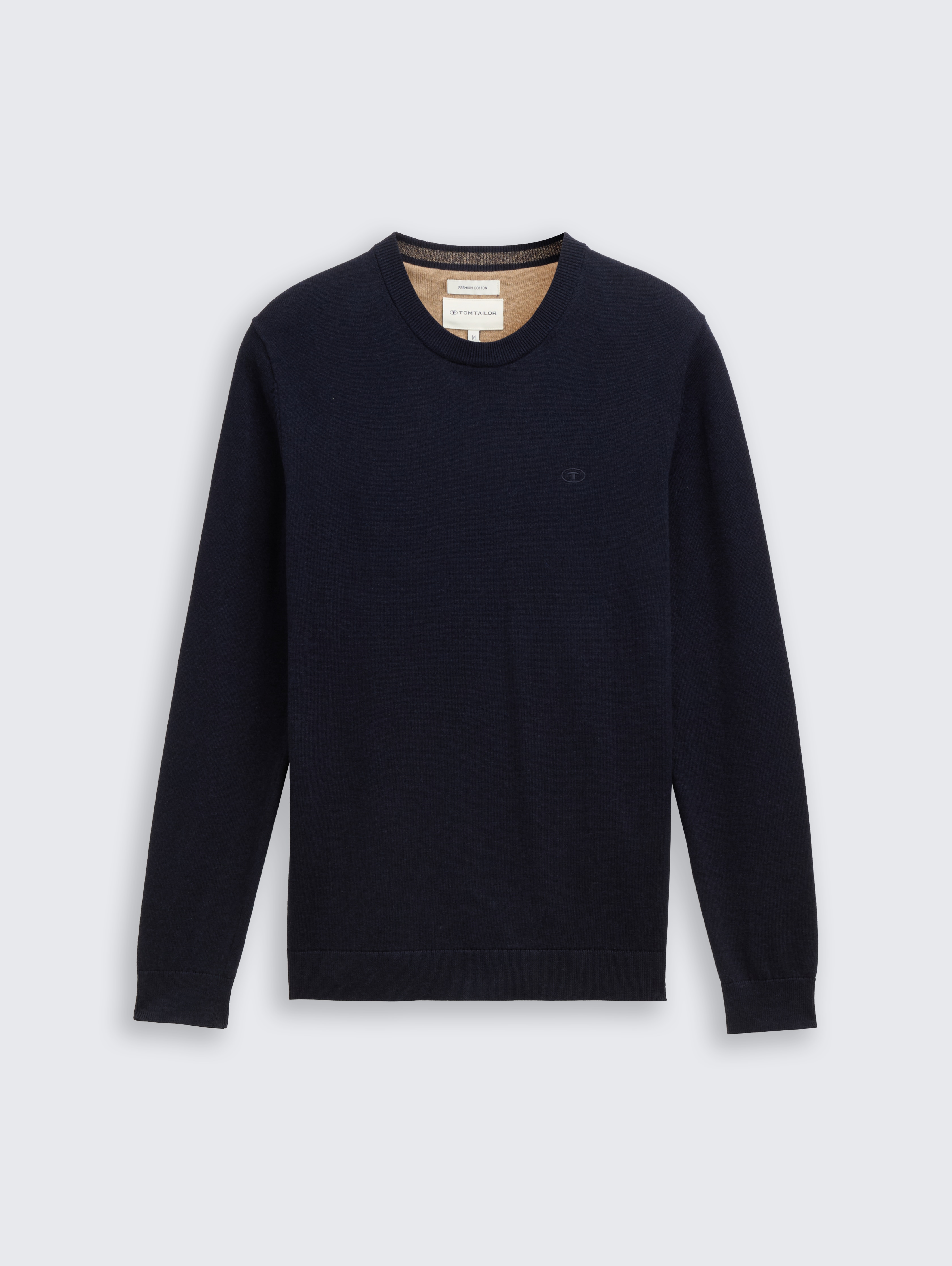 Strickpullover aus Baumwolle von Men, Knitted Navy Melange