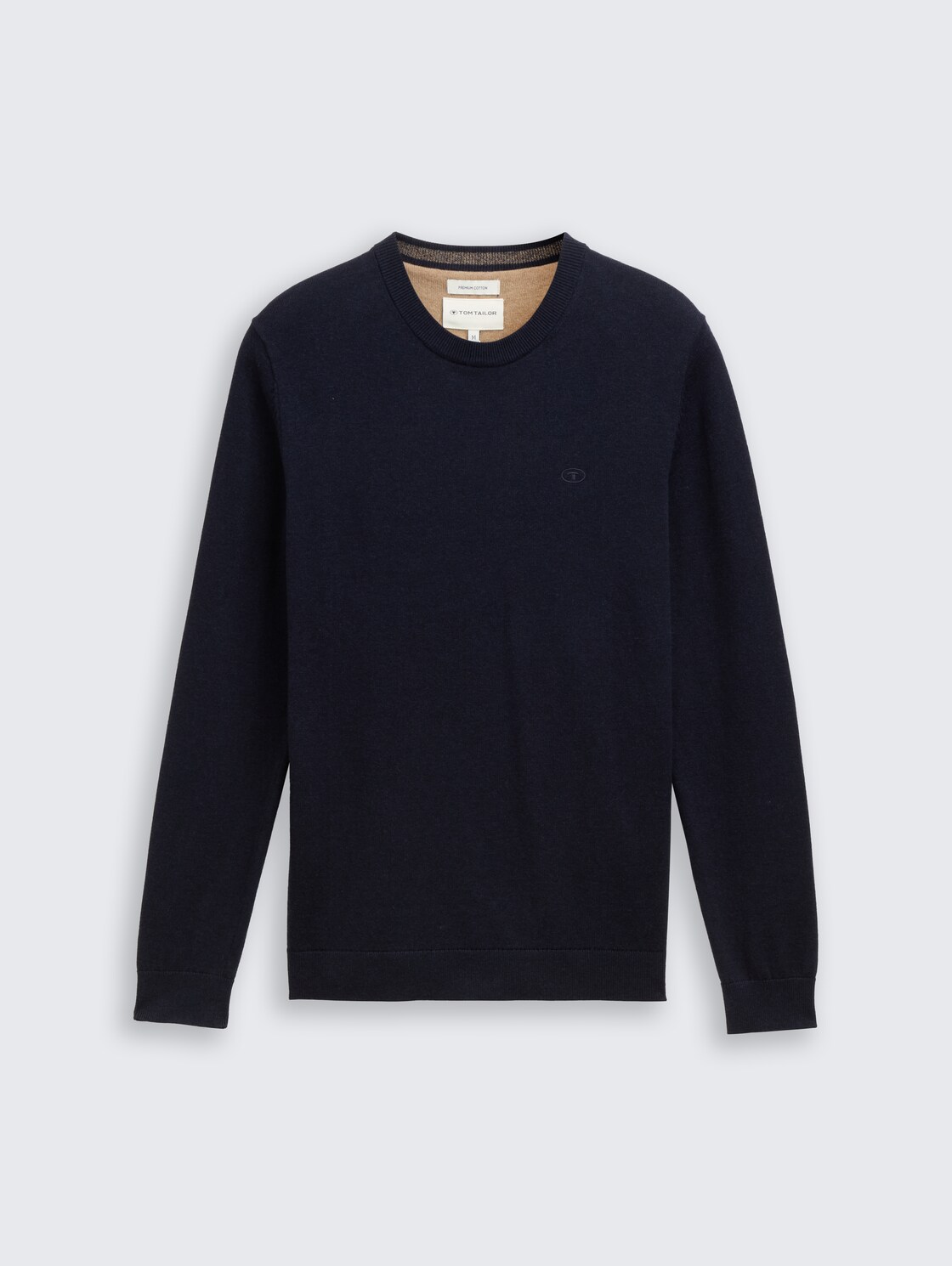 Strickpullover aus Baumwolle - Knitted Navy Melange