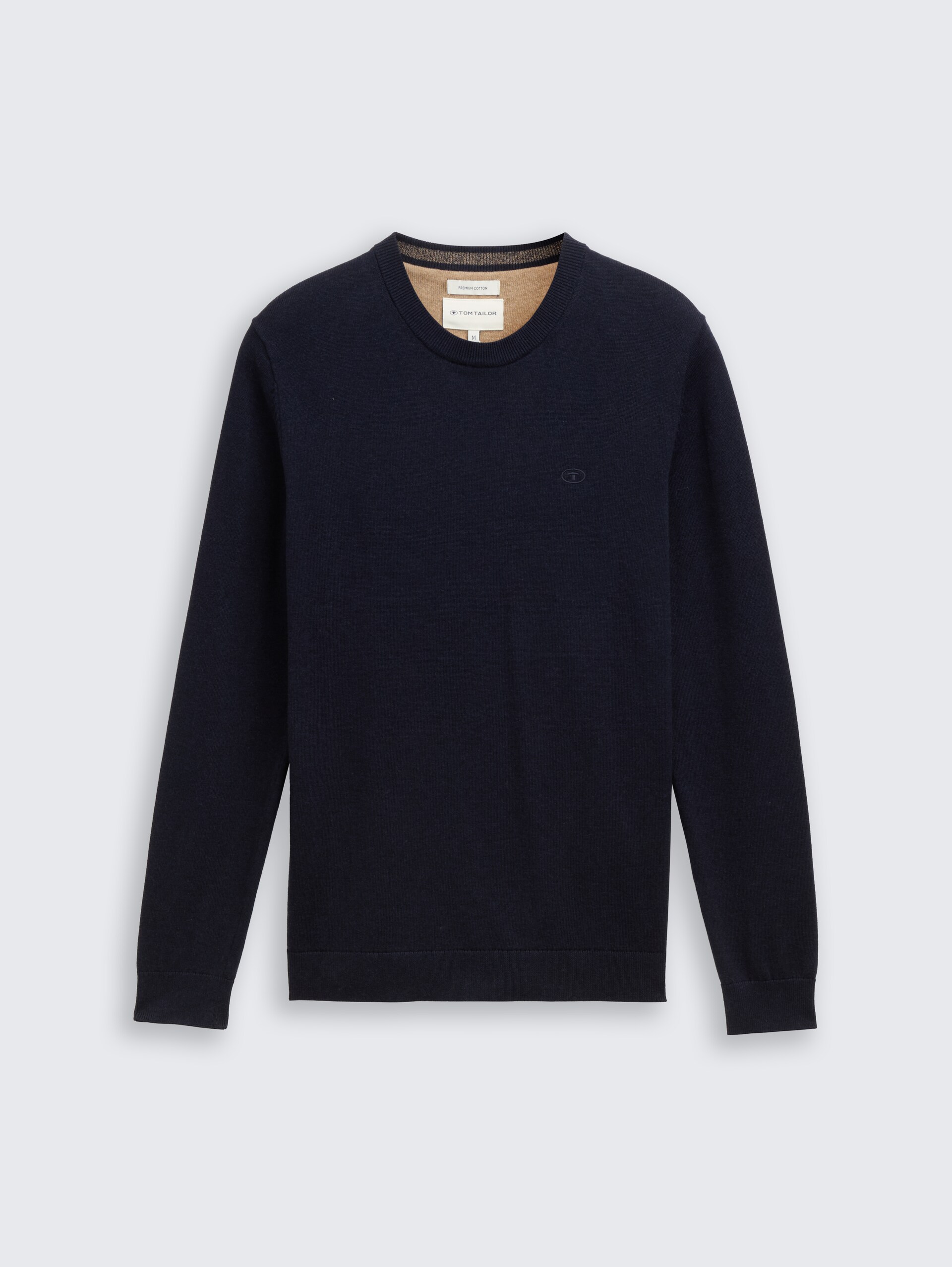 Strickpullover aus Baumwolle - Knitted Navy Melange
