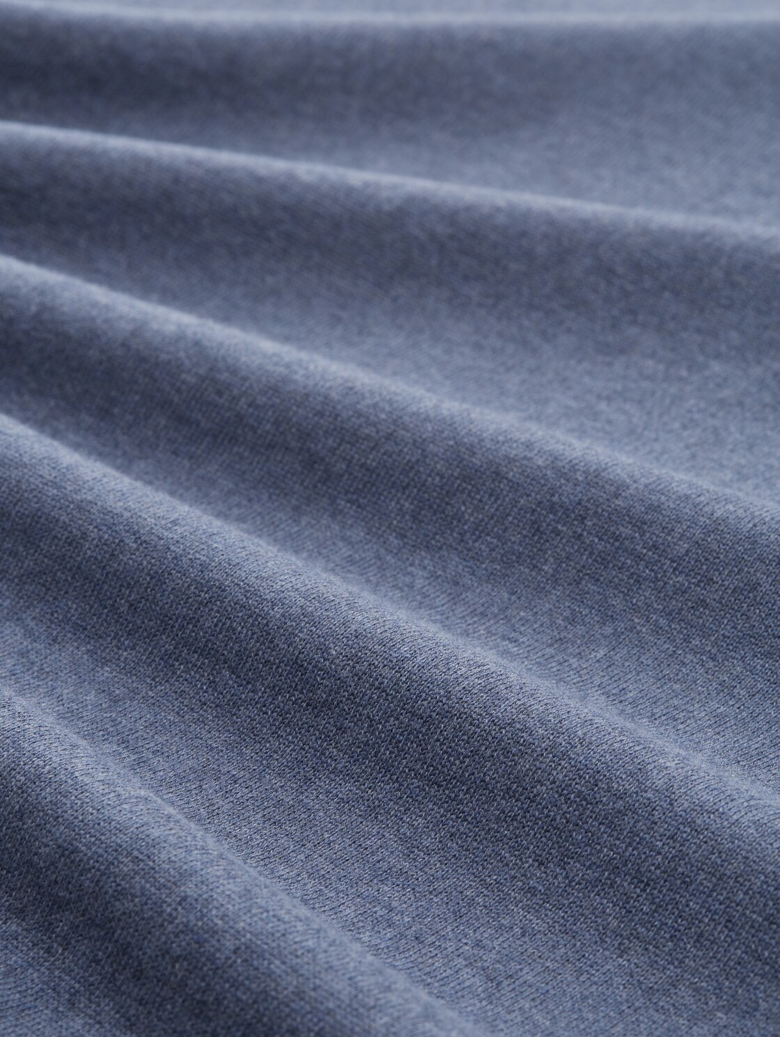 Strickpullover aus Baumwolle - vintage indigo blue melange - Material-Ansicht