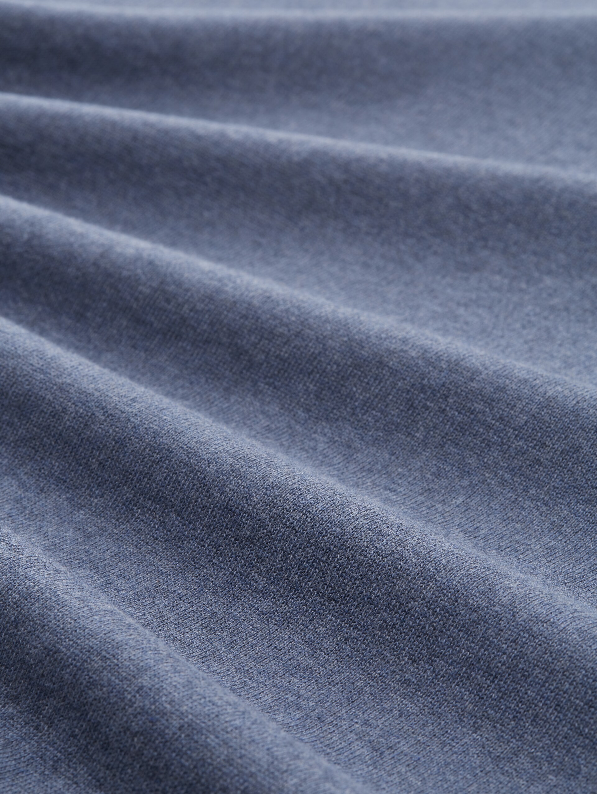 Strickpullover aus Baumwolle - vintage indigo blue melange - Material-Ansicht
