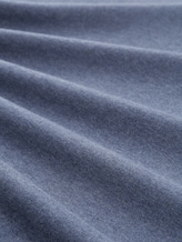 Pull en coton tricoté - vintage indigo blue melange - Vue de la matière