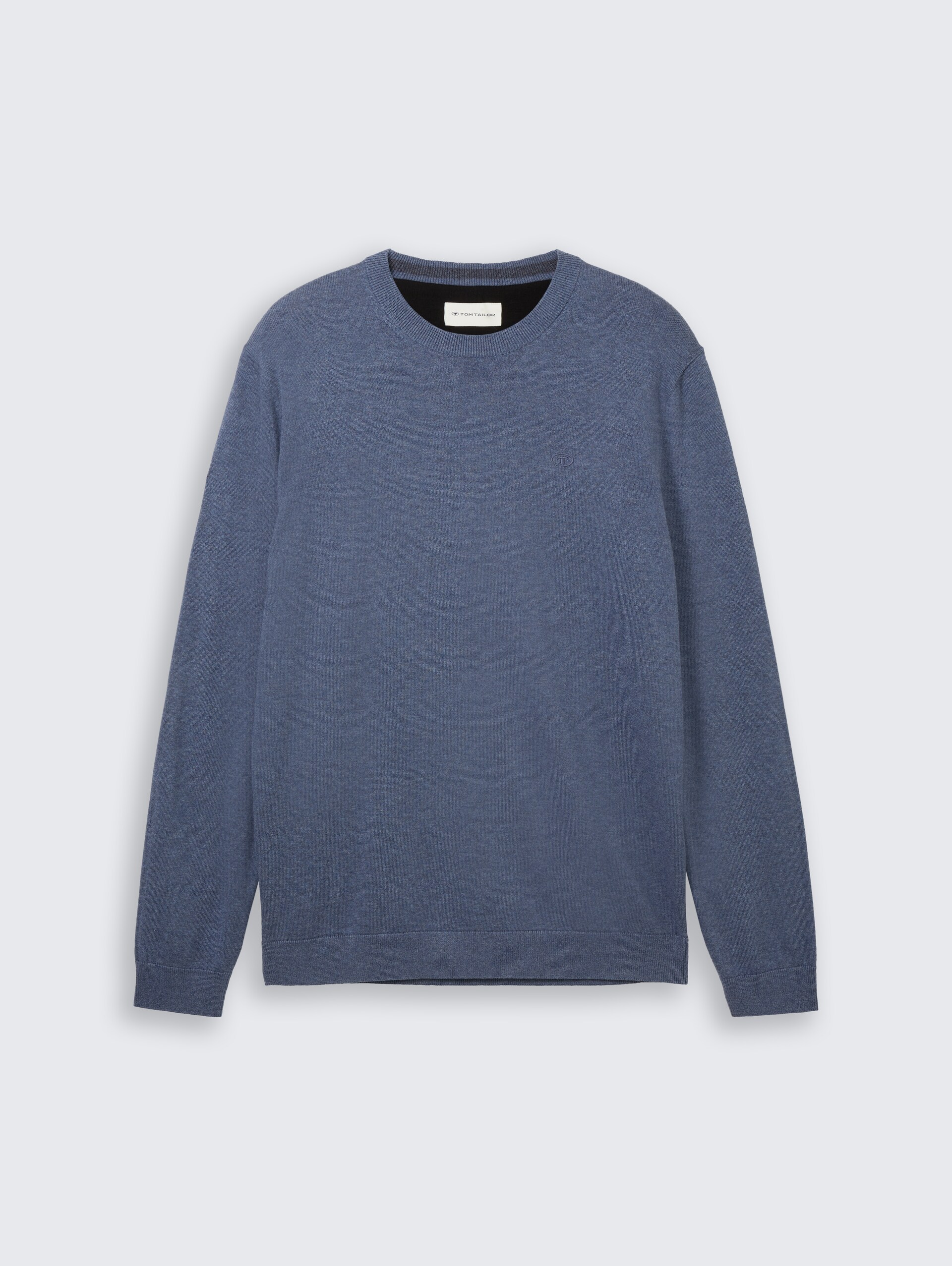 Strickpullover aus Baumwolle - vintage indigo blue melange
