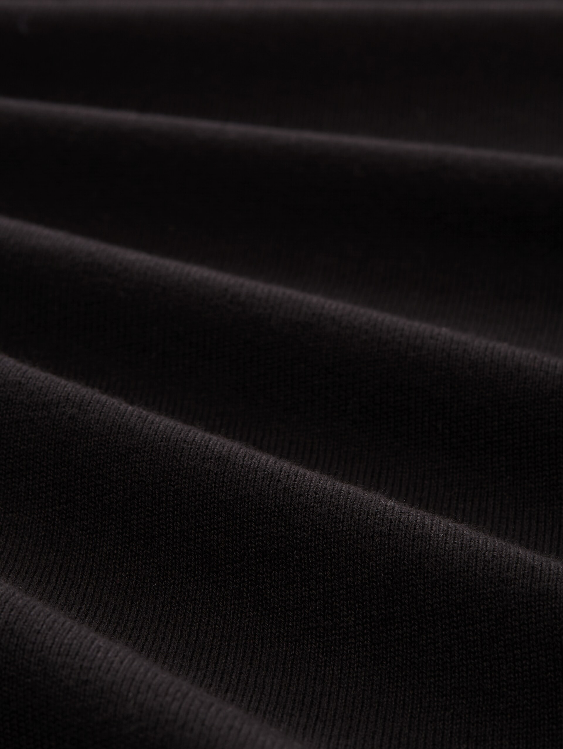 Cotton knit jumper - Black - Material view