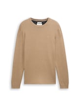 Niet geselecteerd, Gebreide trui van katoen door , bruin