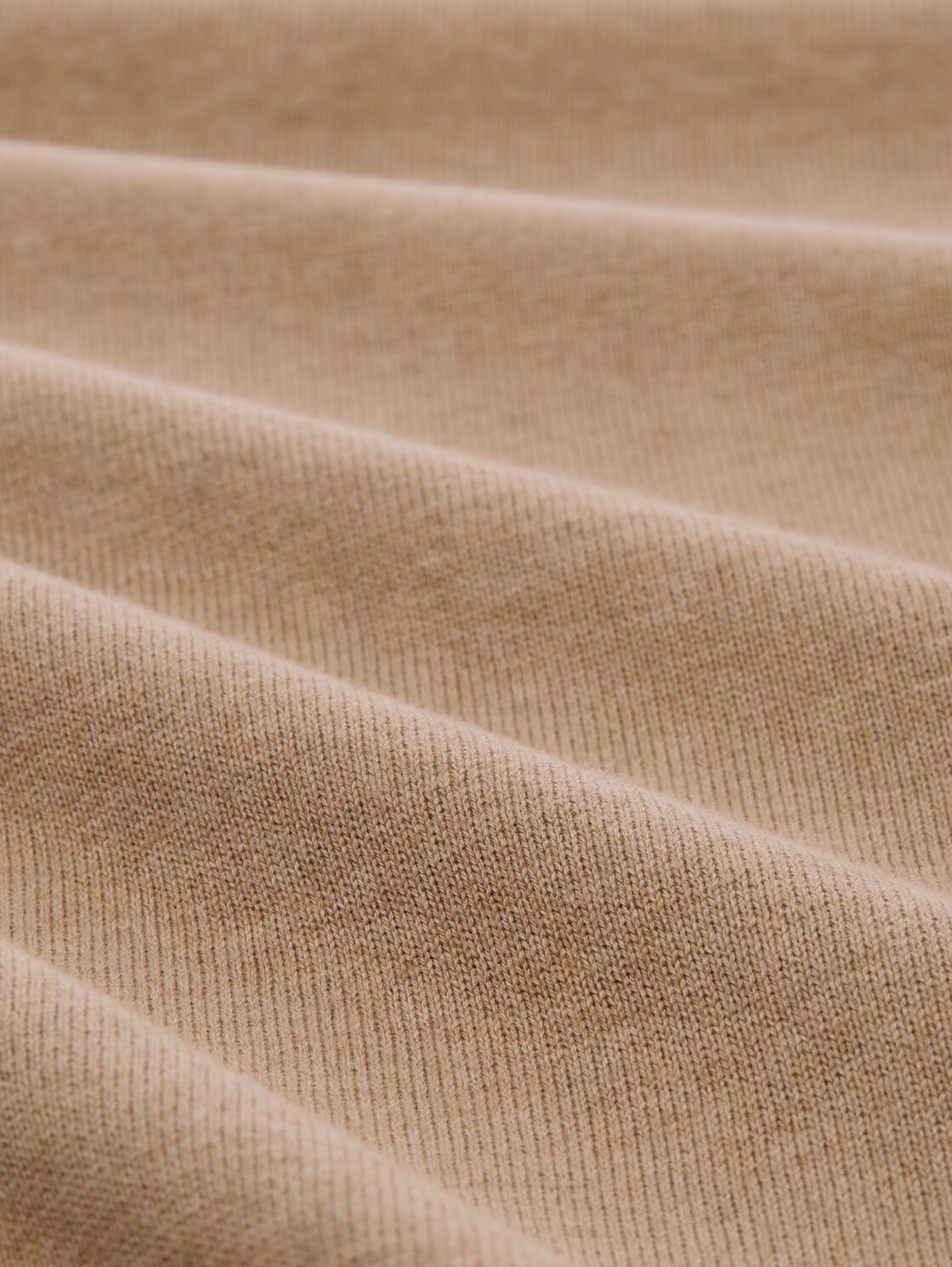 Strickpullover aus Baumwolle - hazel brown melange - Material-Ansicht