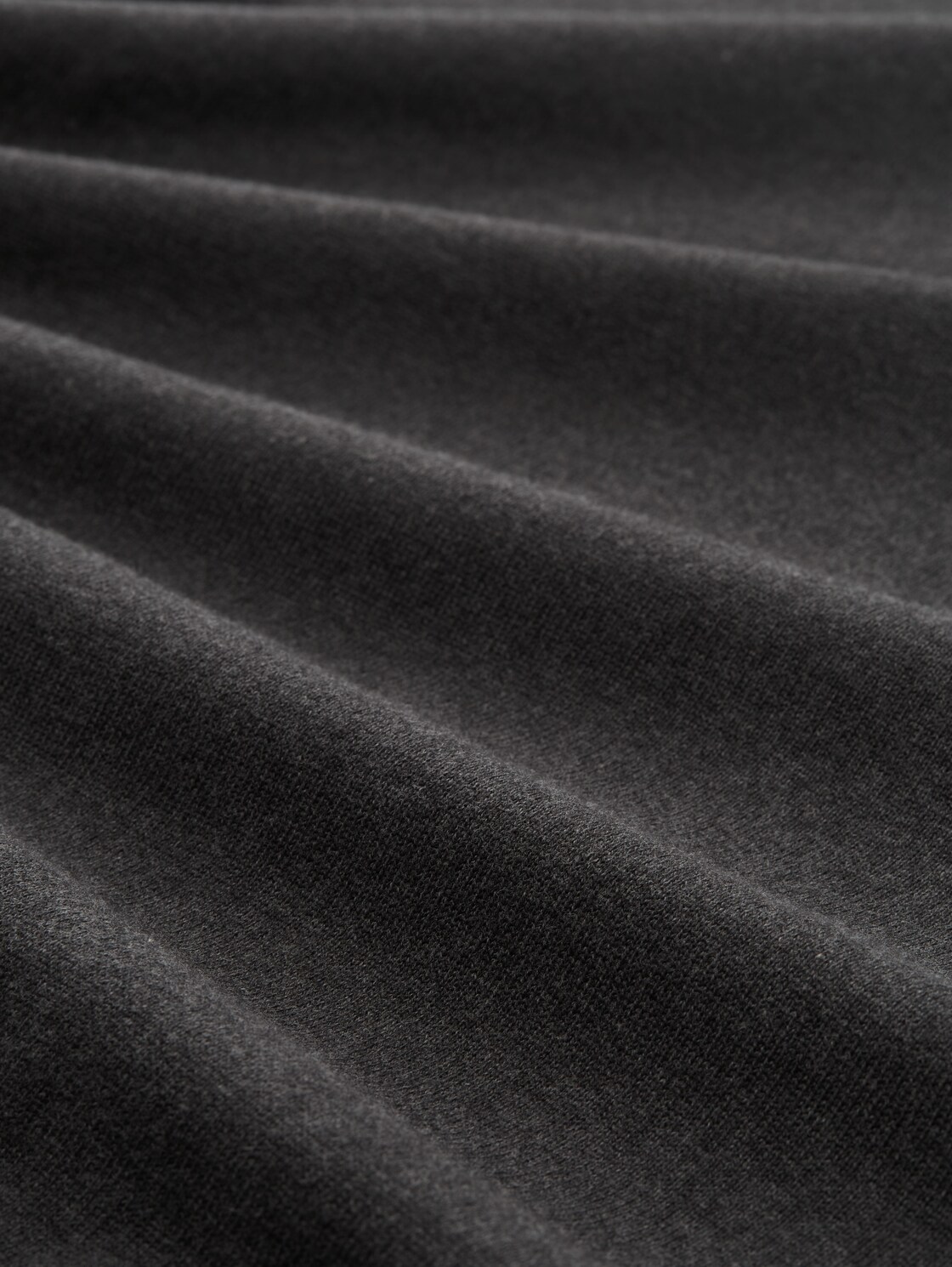 Strickpullover mit V-Ausschnitt - Black Grey Melange - Material-Ansicht