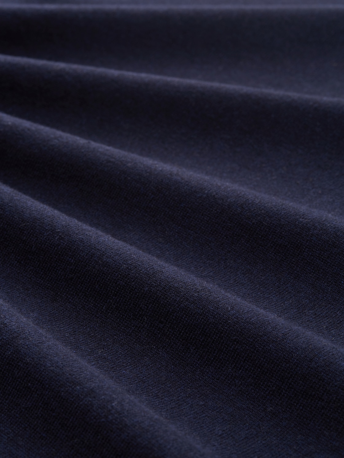 Strickpullover mit V-Ausschnitt - Knitted Navy Melange - Material-Ansicht