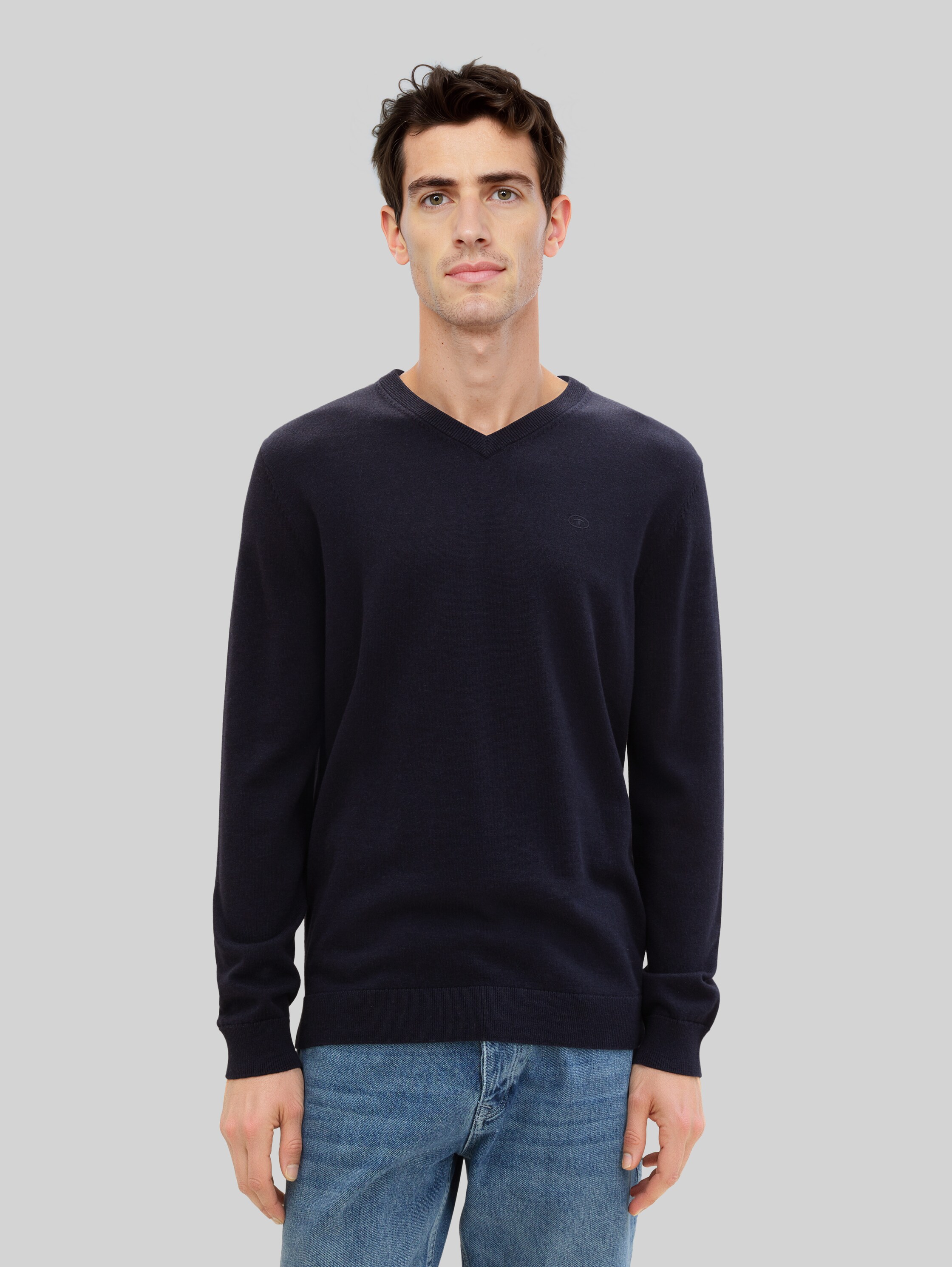 Tom Tailor Uomo Maglione Uomo TOM TAILOR - Maglione Basic Con Logo Manica Maglione Autunno Inverno - 8
