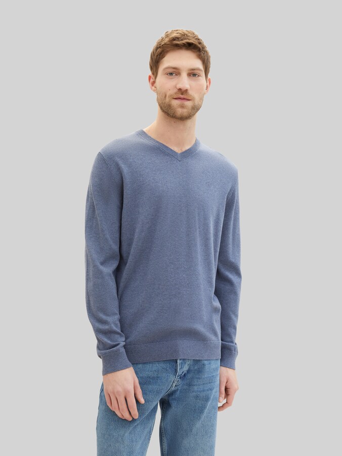 TOM TAILOR Maglione Uomo A Maniche Lunghe – Casual Comfort, Vestibilità Ottimale, Tessuto Sostenibile, Taglie S-3XL