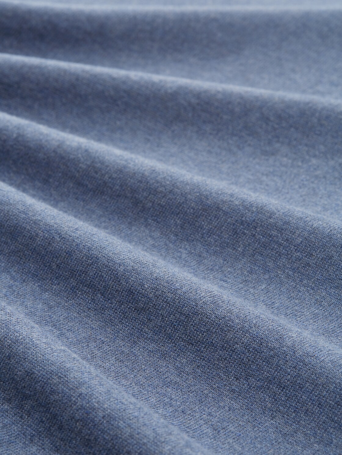 Strickpullover mit V-Ausschnitt - vintage indigo blue melange - Material-Ansicht