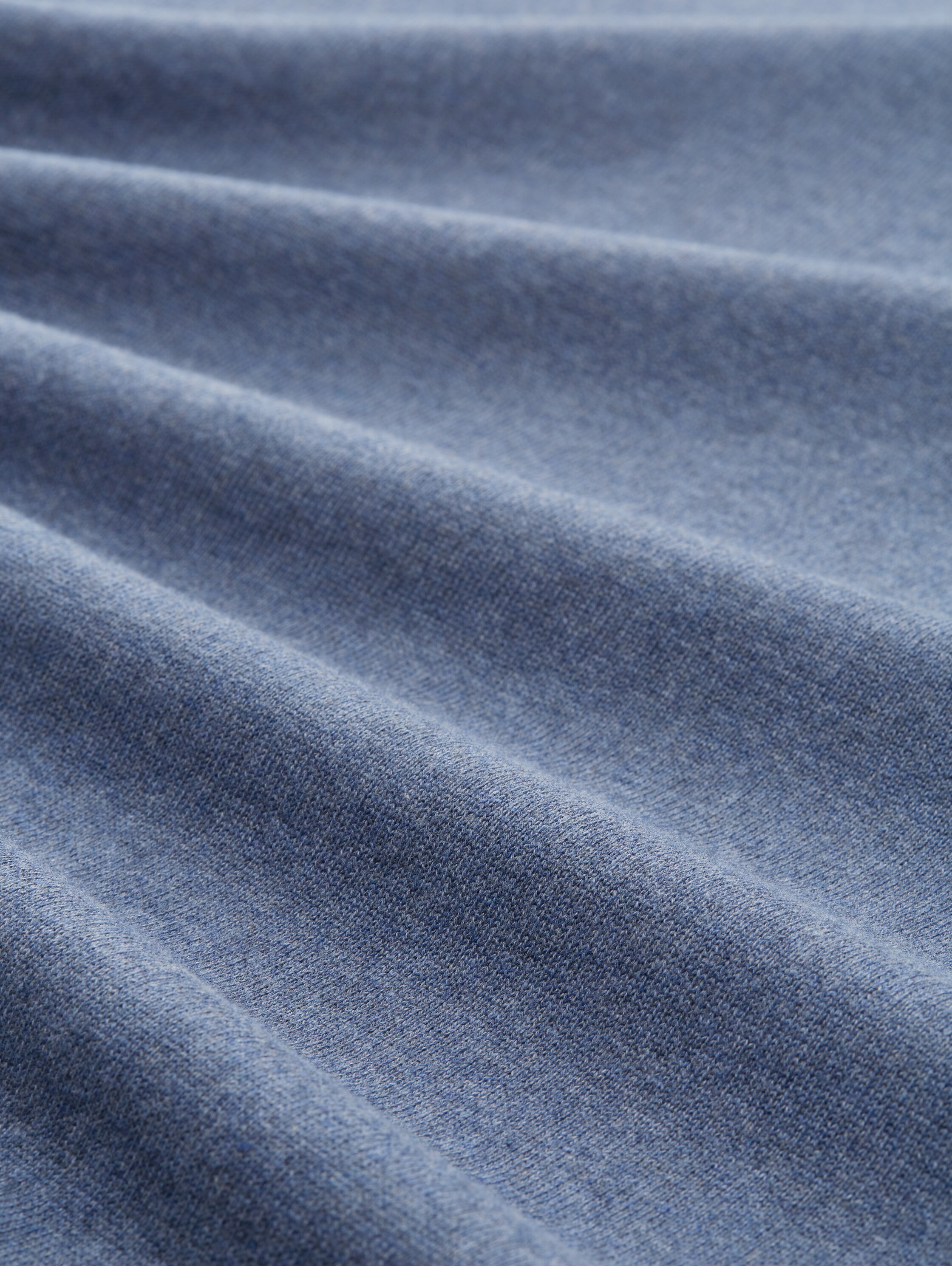 Knitted jumper with V-neck - vintage_indigo_blue_melange - 
