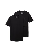 Ausgewählt, Basic T-Shirts im Doppelpack von Tom Tailor, schwarz