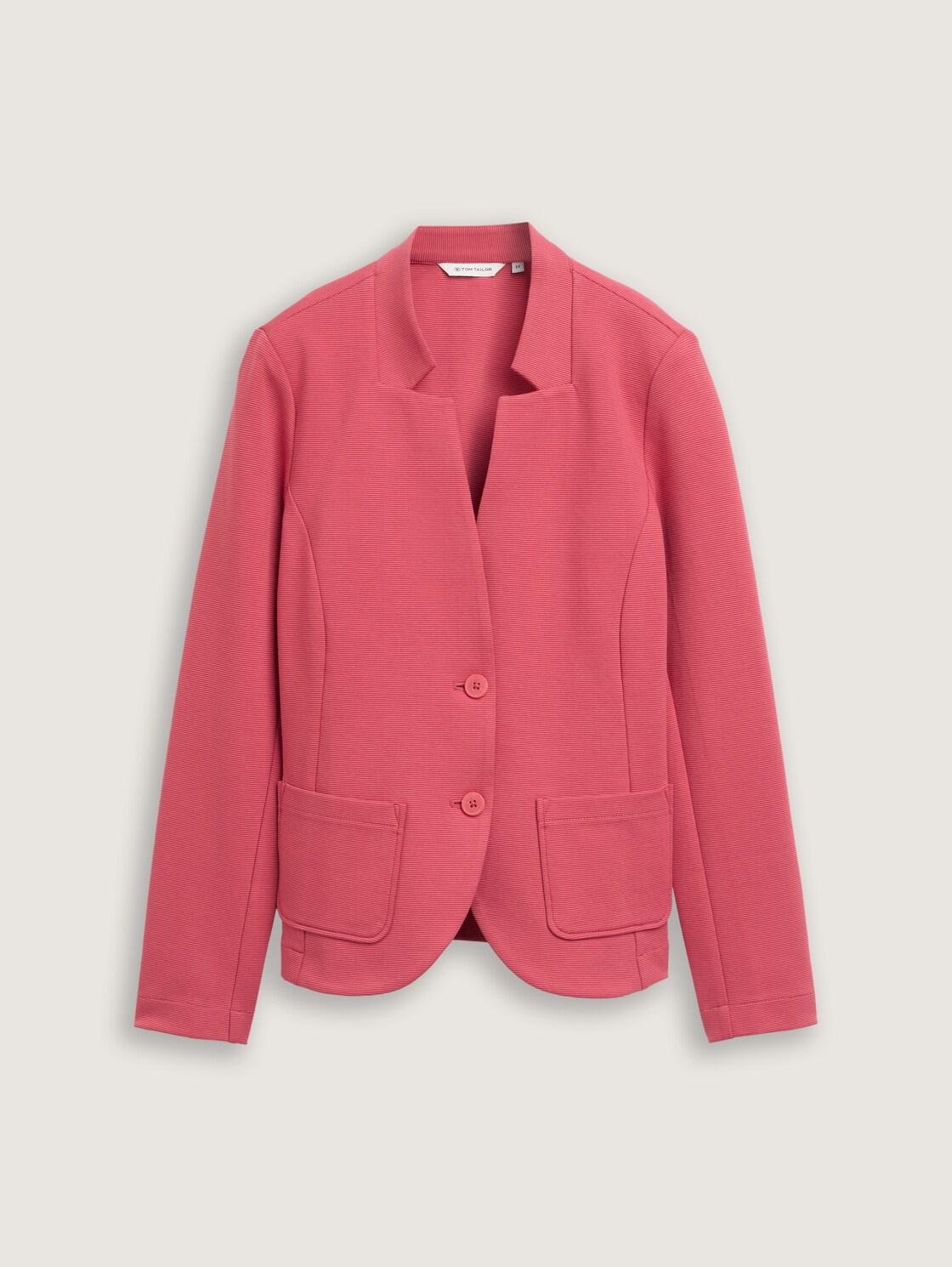 Slim Fit Blazer mit Ottoman Struktur - Berry Red