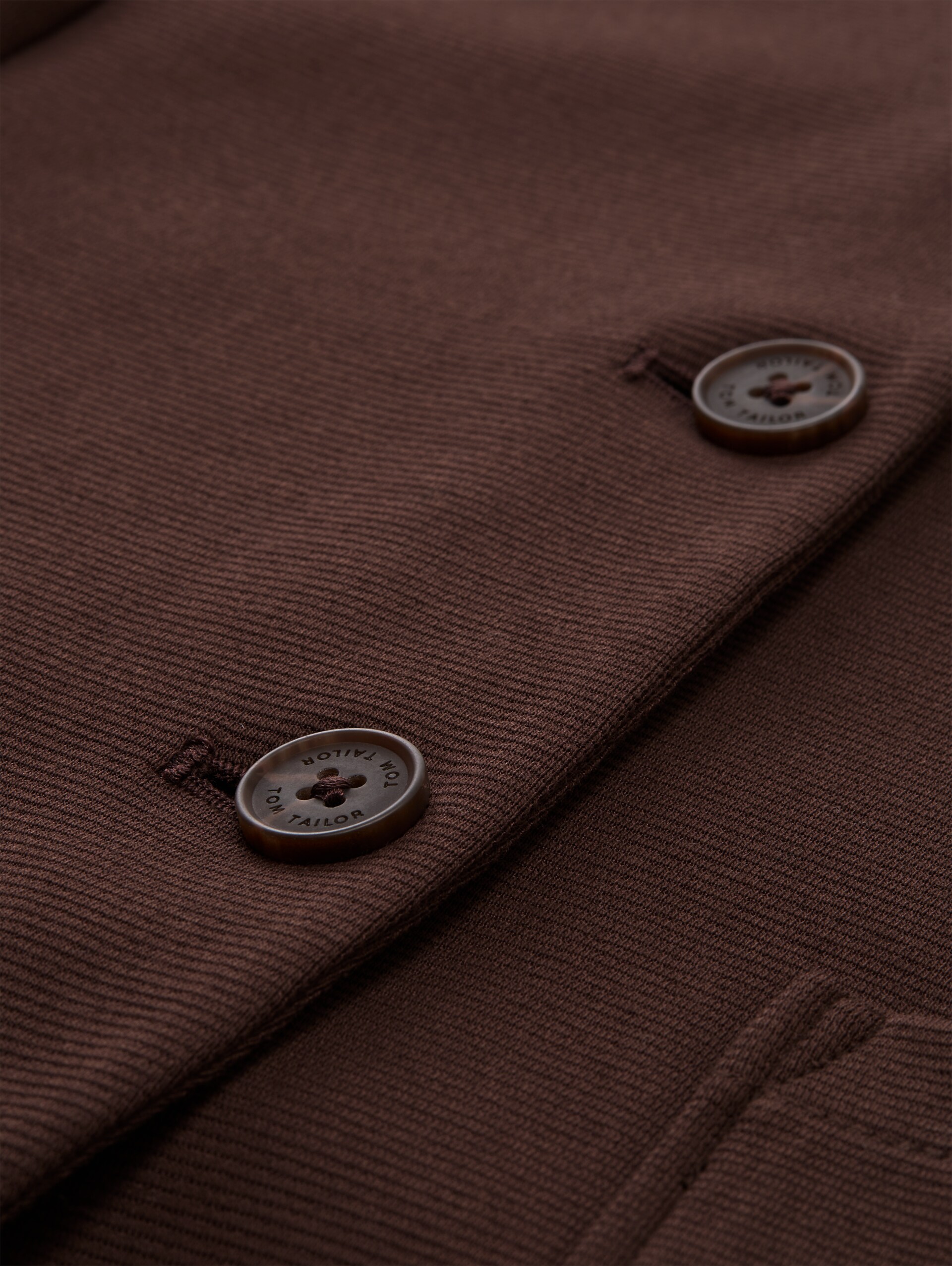 Slim fit blazer met ottoman-structuur - java dark brown