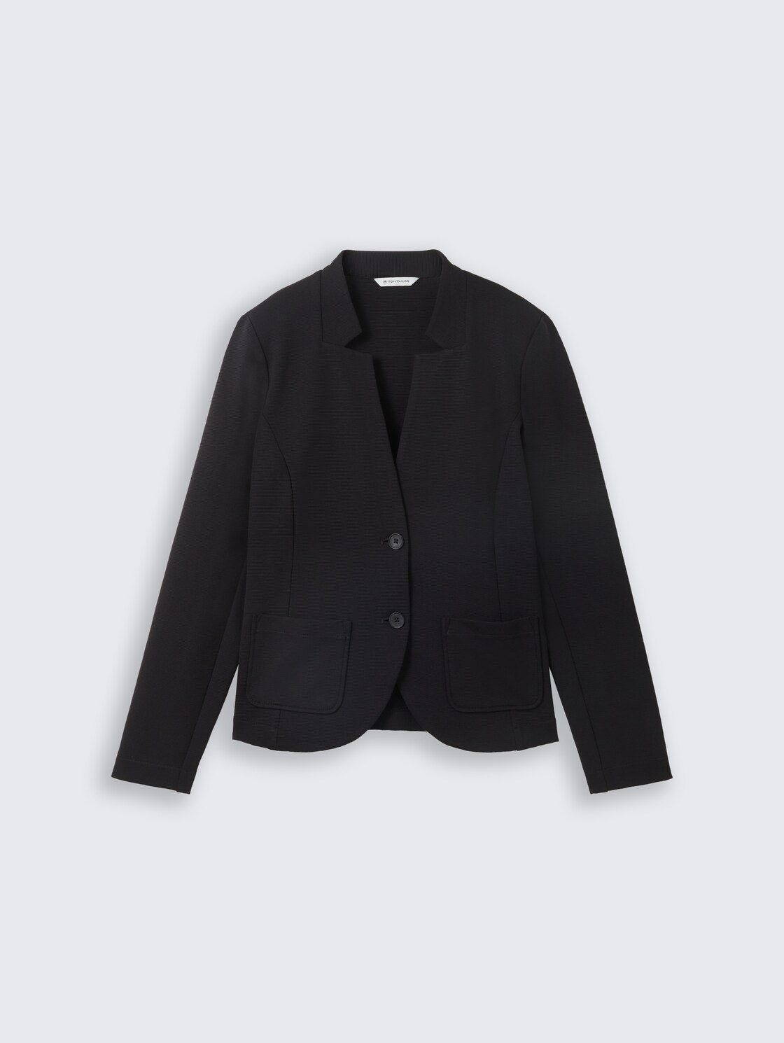 Slim Fit Blazer mit Ottoman Struktur - deep black