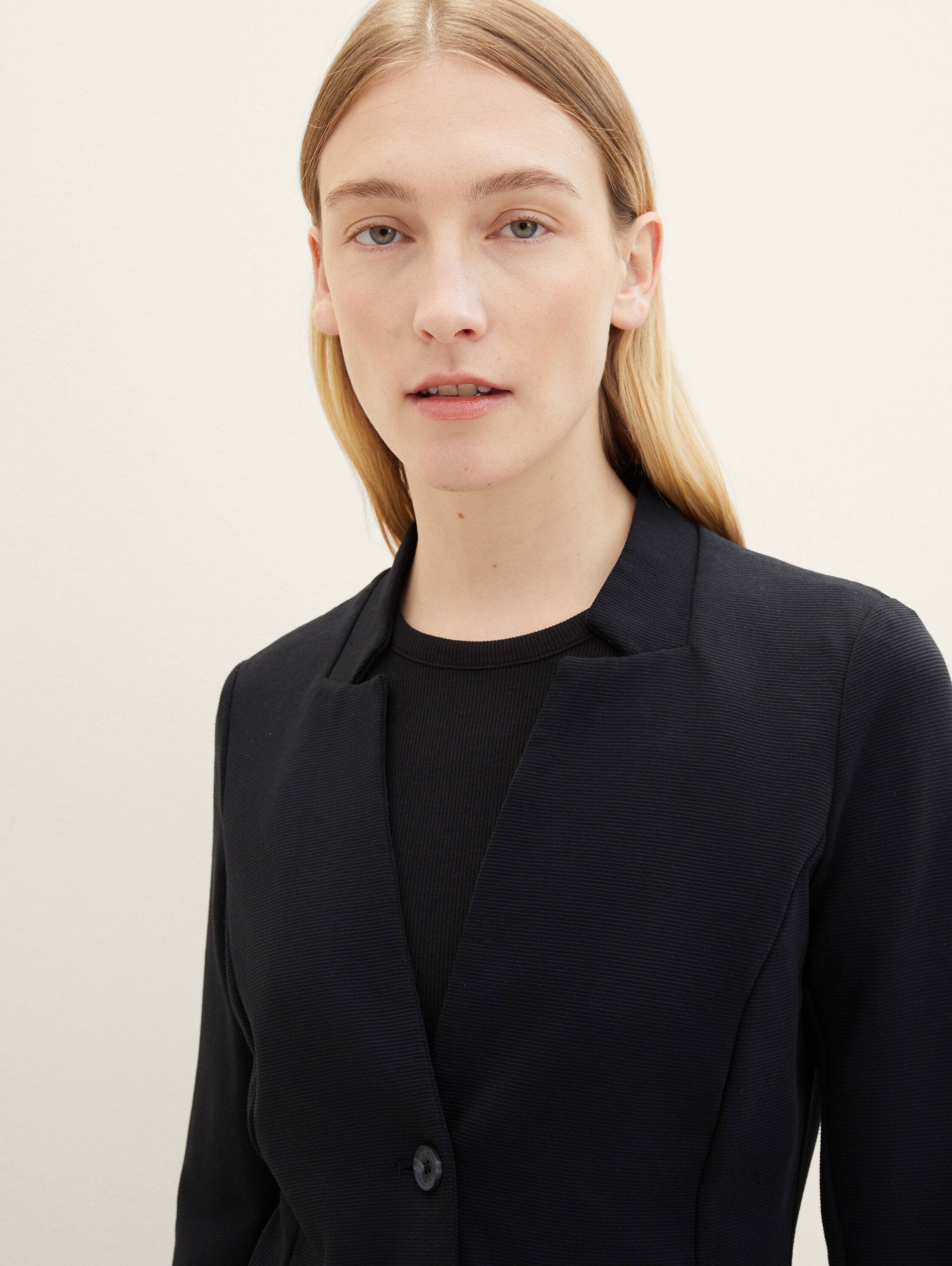 Slim Fit Blazer mit Ottoman-Struktur - 5