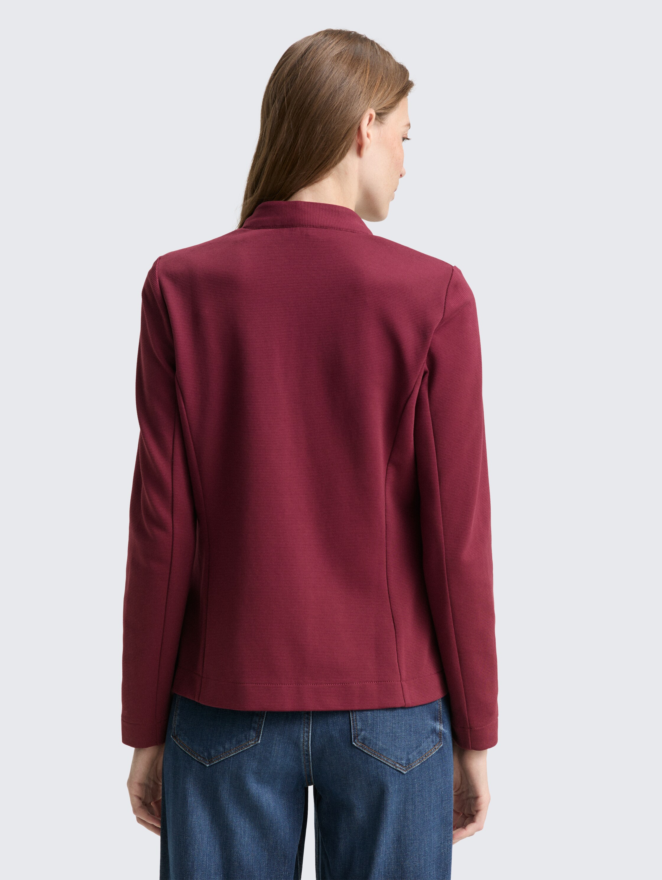 Slim Fit Blazer mit Ottoman Struktur - bordeaux_red - 