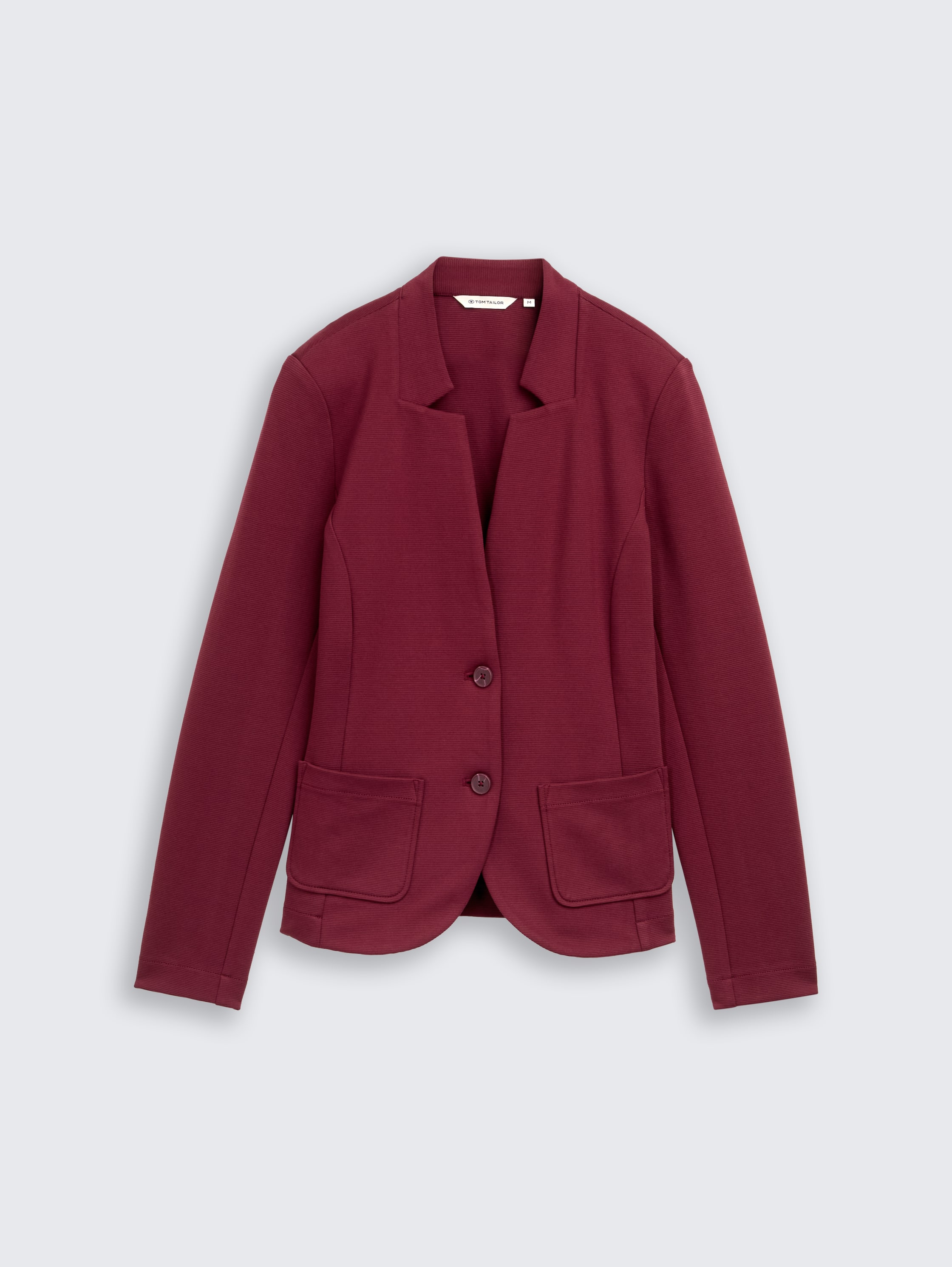 Slim Fit Blazer mit Ottoman Struktur - bordeaux_red - 