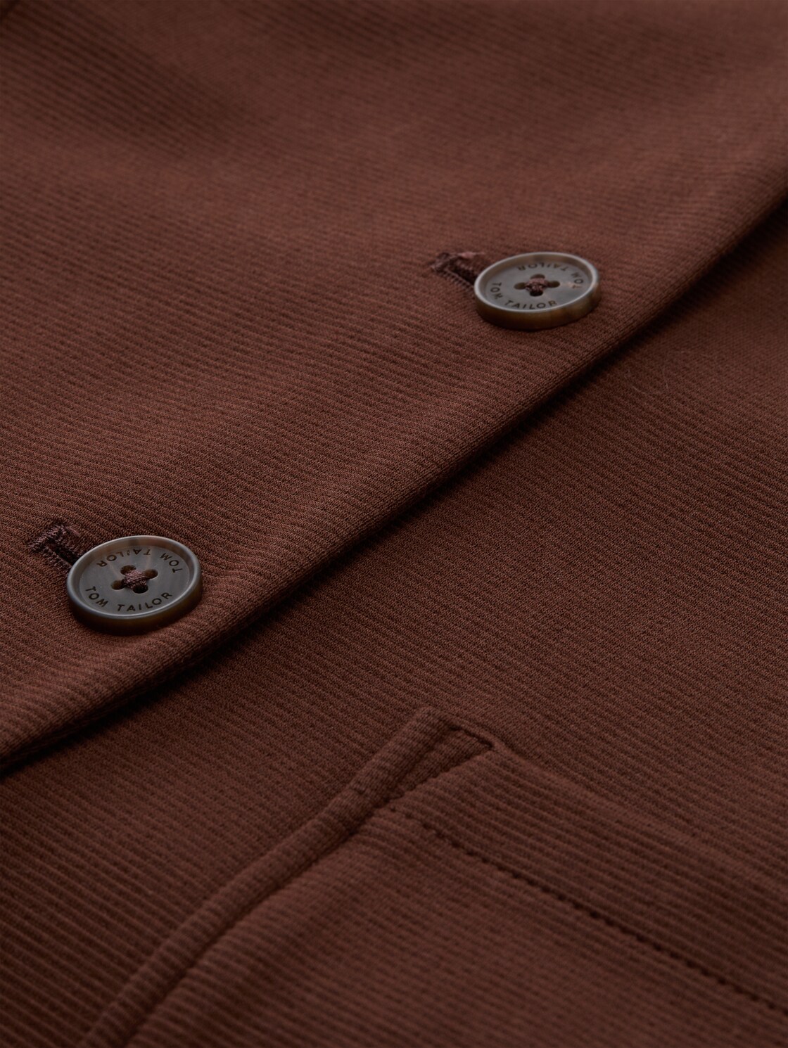 Slim Fit Blazer mit Ottoman Struktur - dark pecan brown