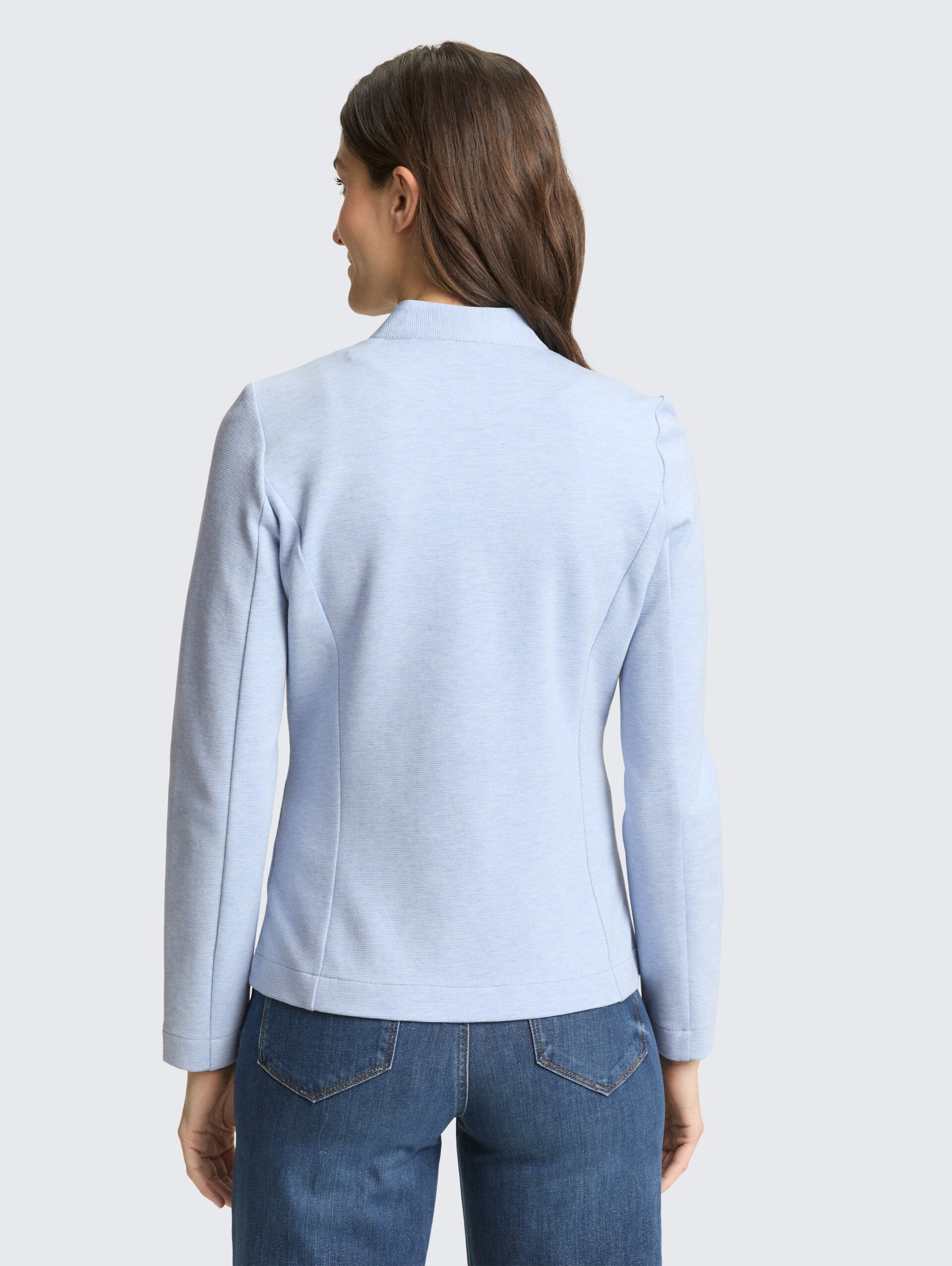 Slim Fit Blazer mit Ottoman Struktur - kentucky blue melange