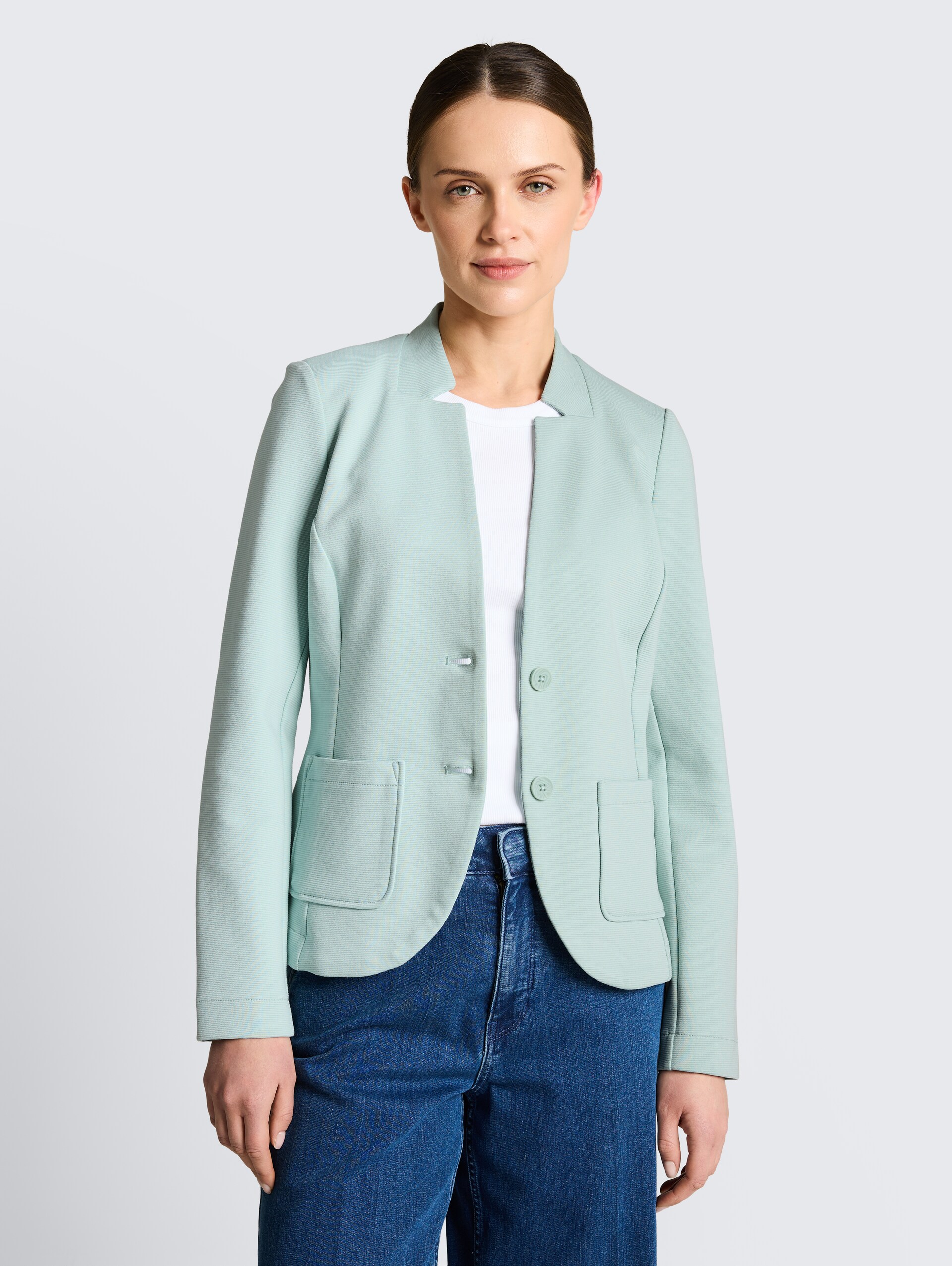Slim Fit Blazer mit Ottoman Struktur - blue haze