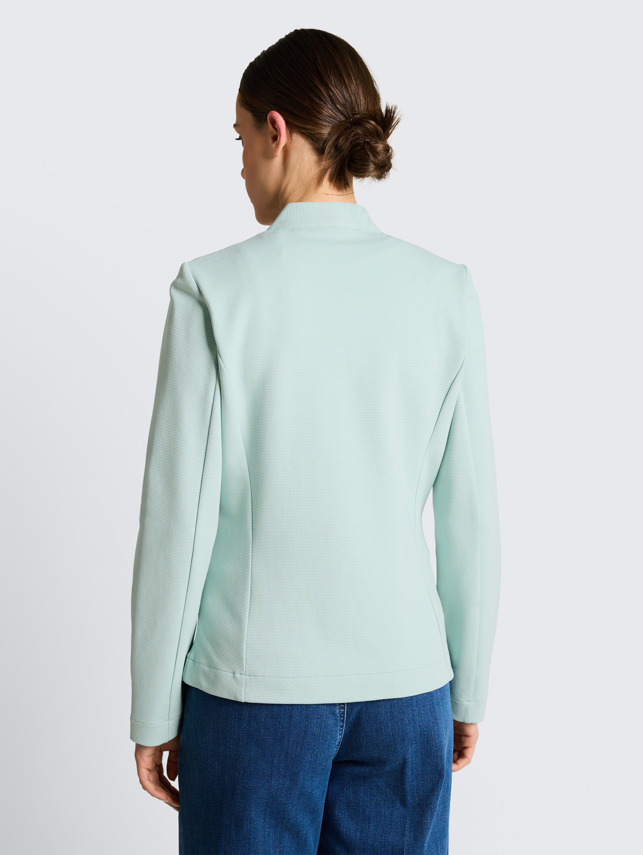 Slim-fit blazer with ottoman texture - blue_haze - 