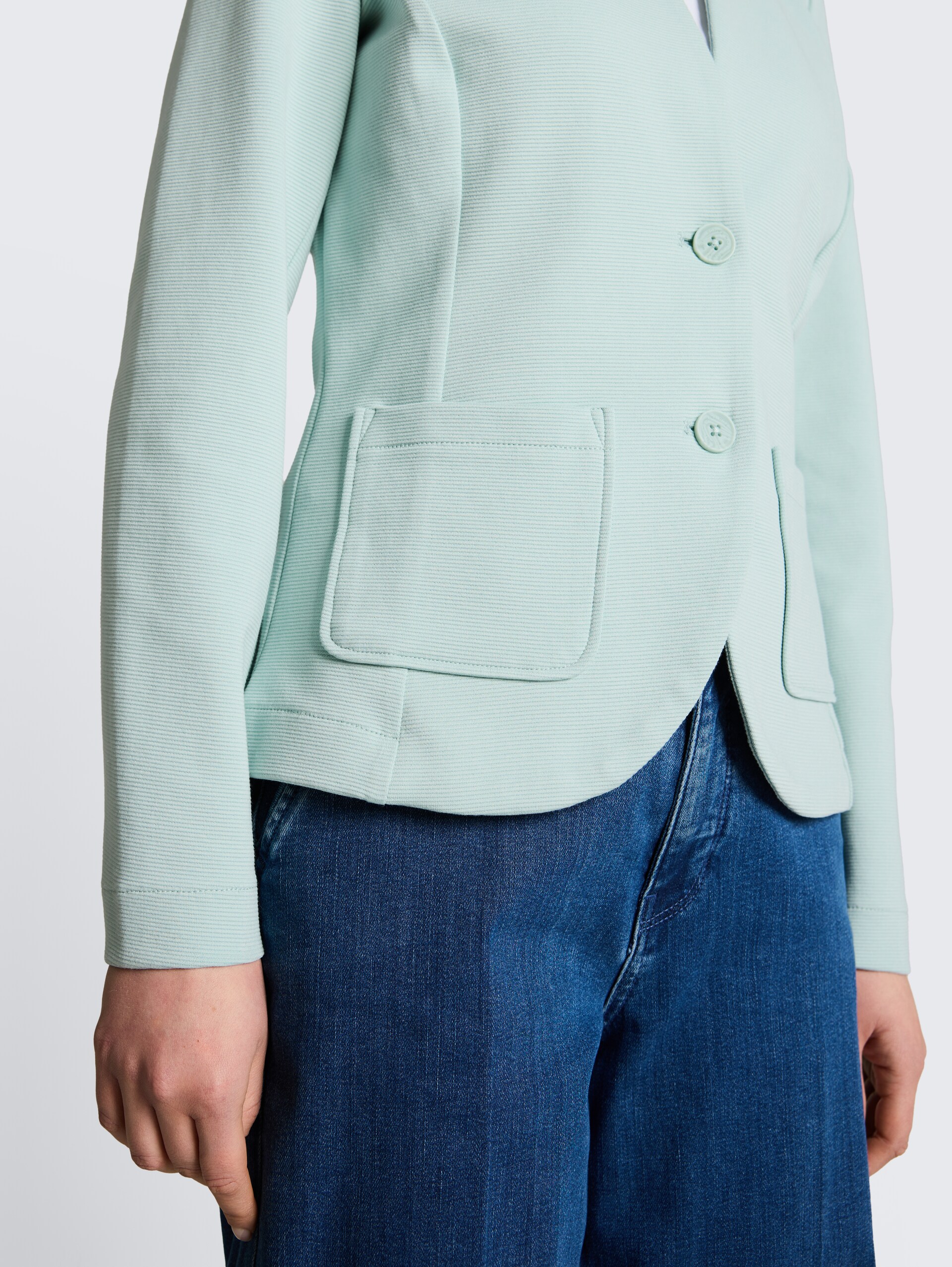 Slim Fit Blazer mit Ottoman Struktur - blue haze
