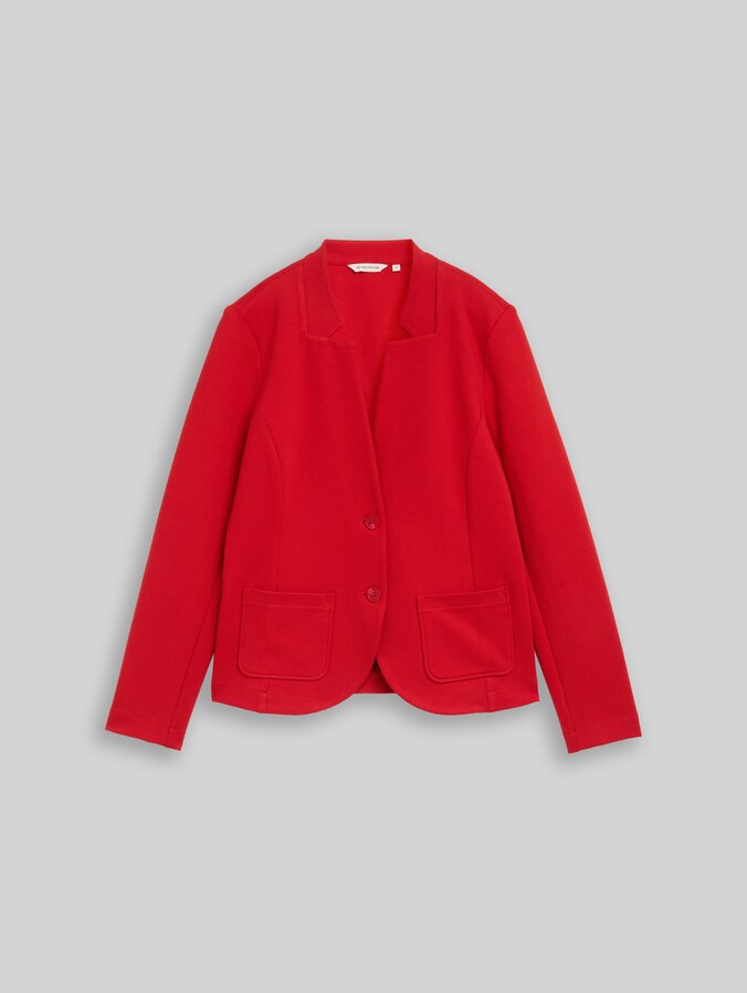 Slim Fit Blazer mit Ottoman Struktur von Women, soft scarlet red