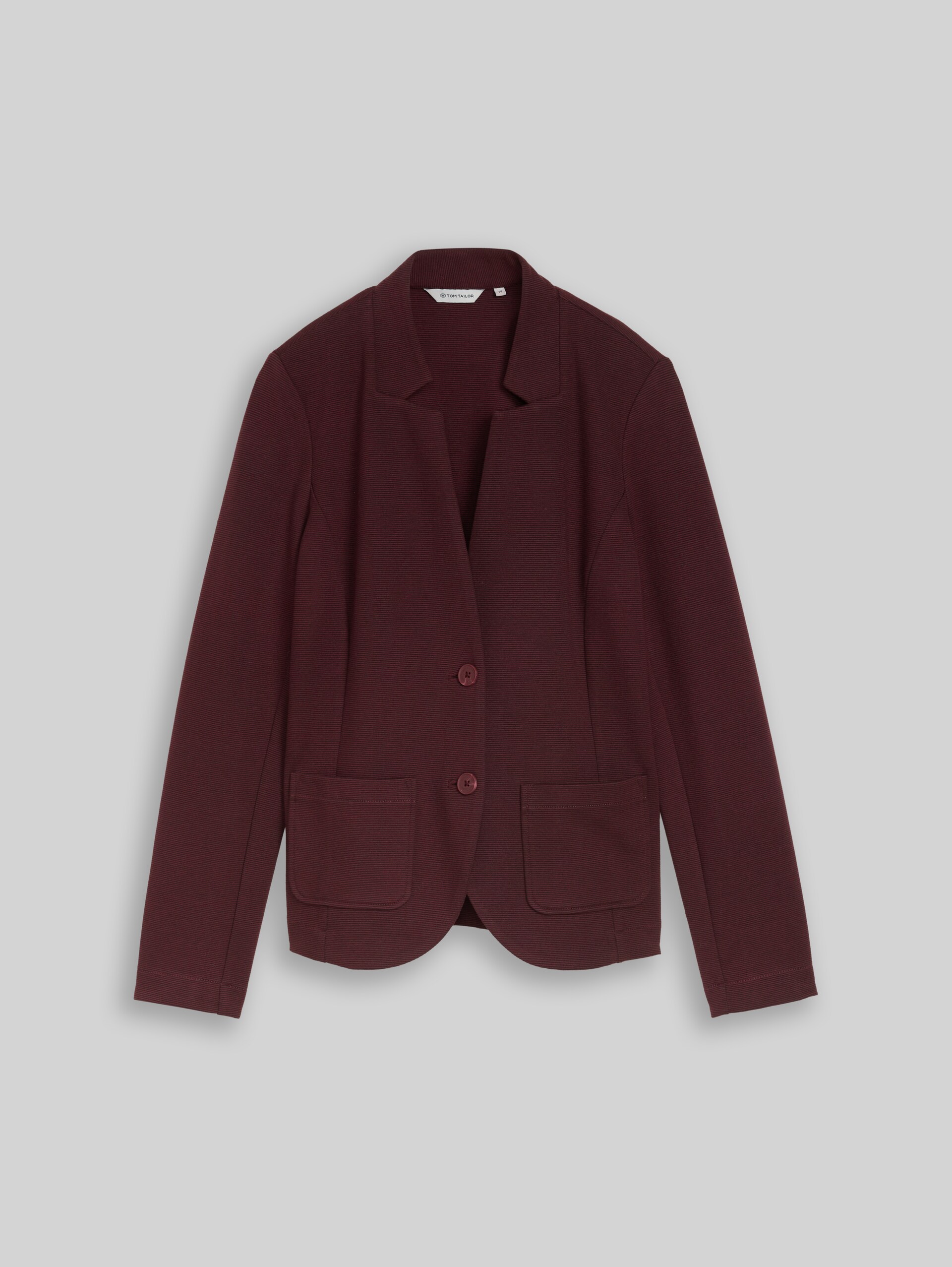 Slim Fit Blazer mit Ottoman Struktur - preppy plum melange