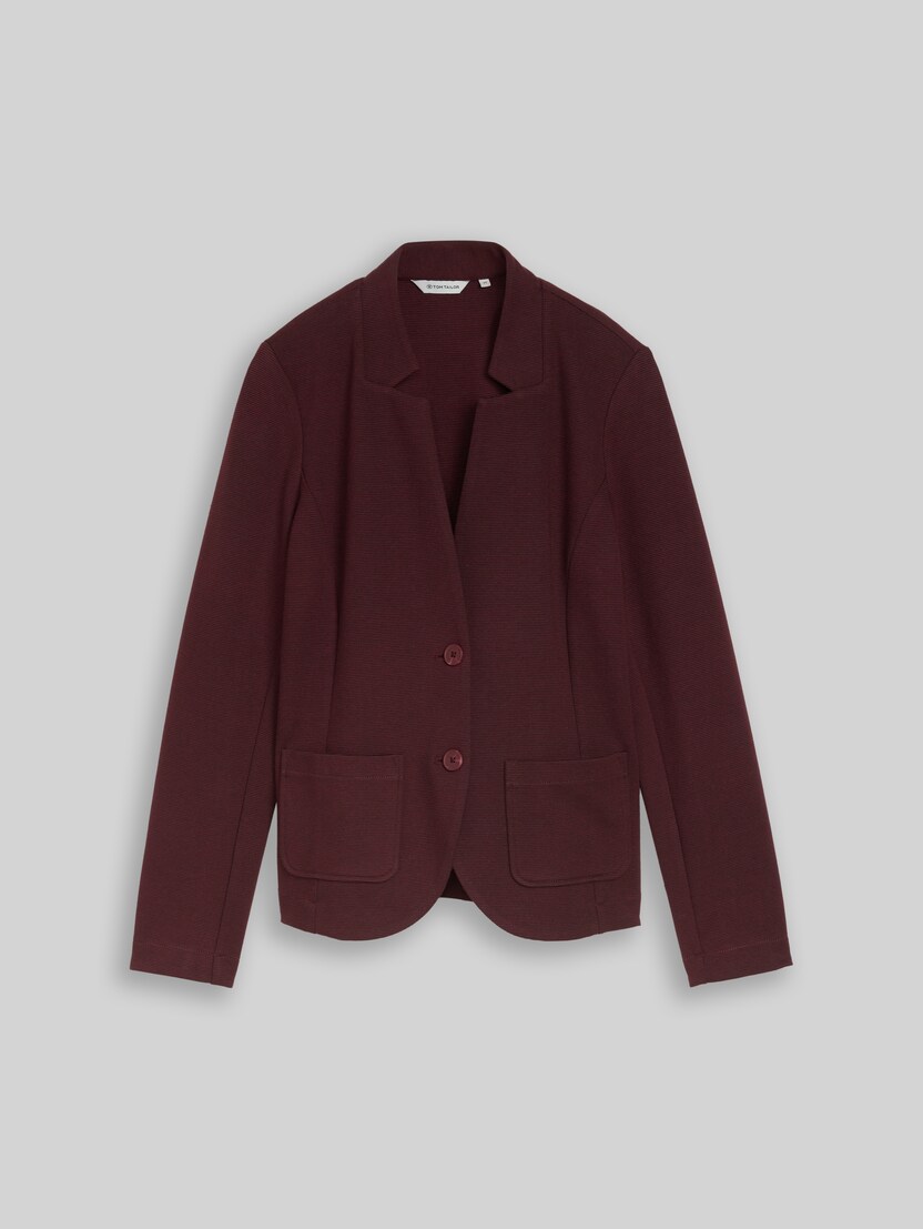 Slim-fit blazer with ottoman texture by Women, preppy plum melange